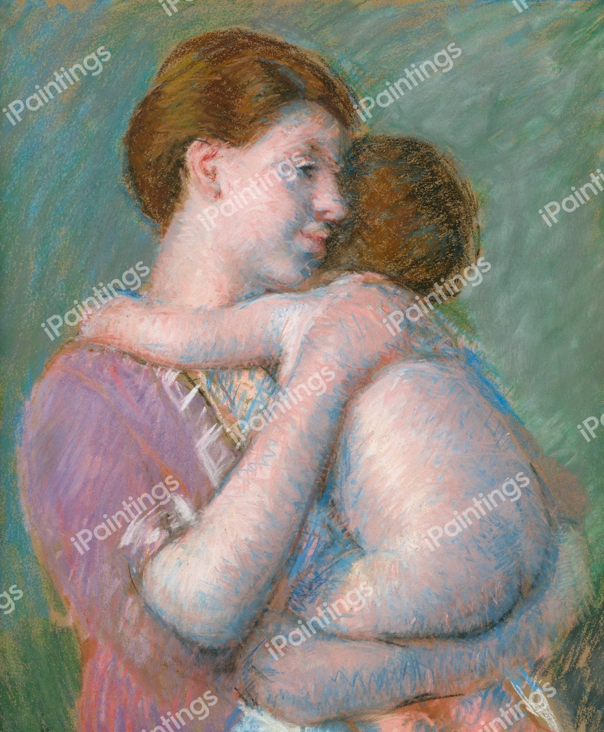 Mother and Child 4. The painting by Mary Cassatt