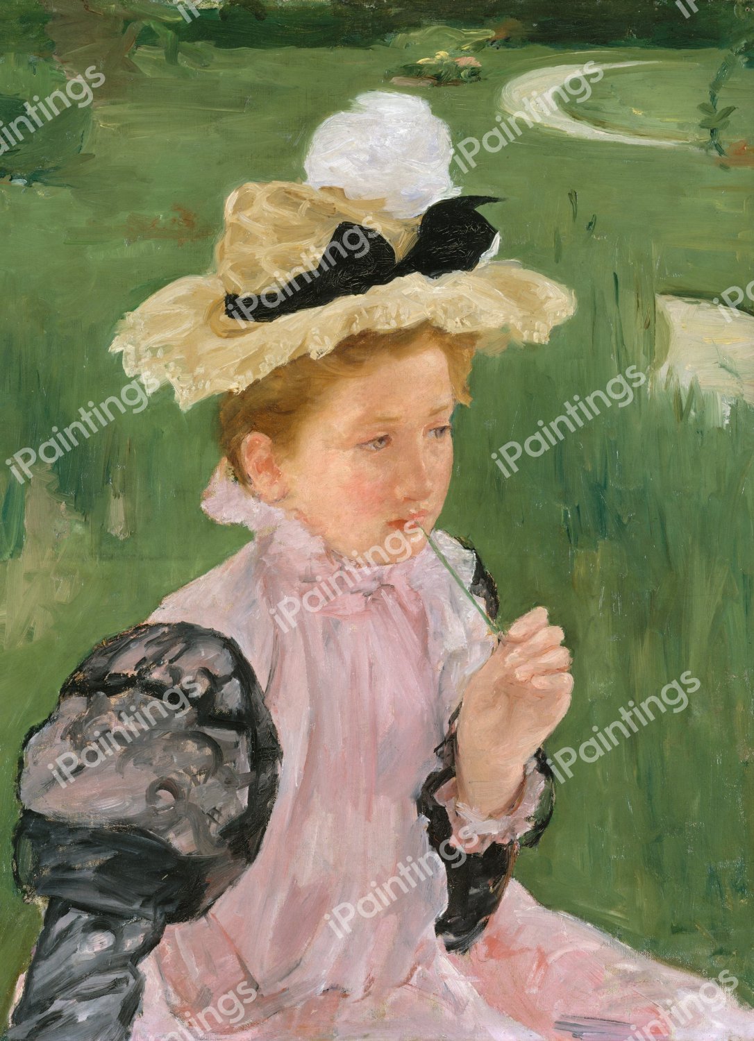 Portrait of a Young Girl. The painting by Mary Cassatt