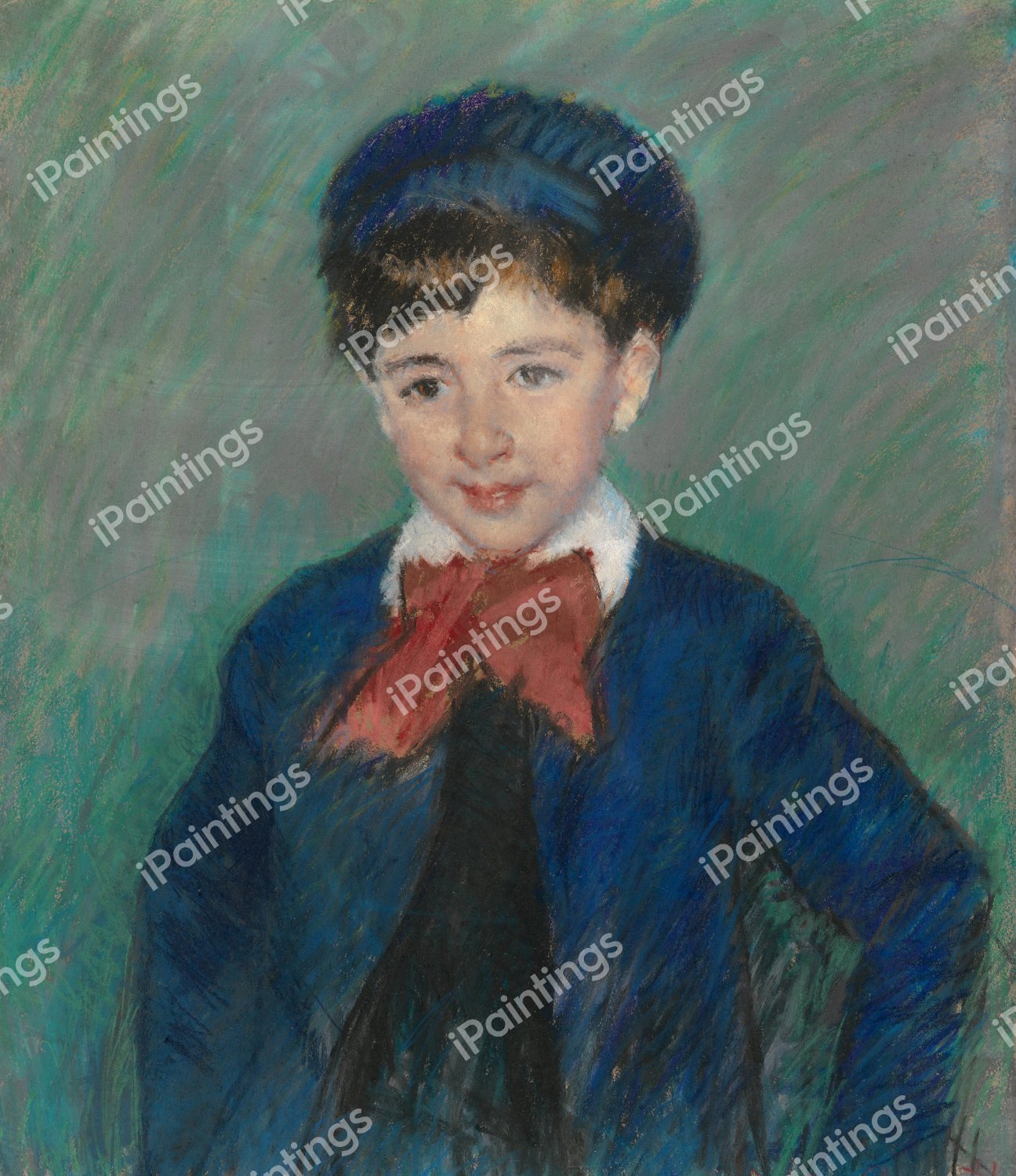 Portrait of Charles Dikran Kelekian, Age Eight. The painting by Mary Cassatt