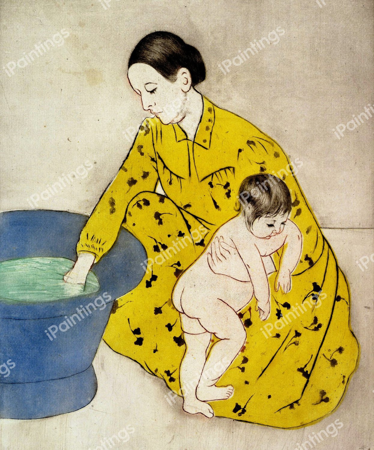 The Bath 2. The painting by Mary Cassatt