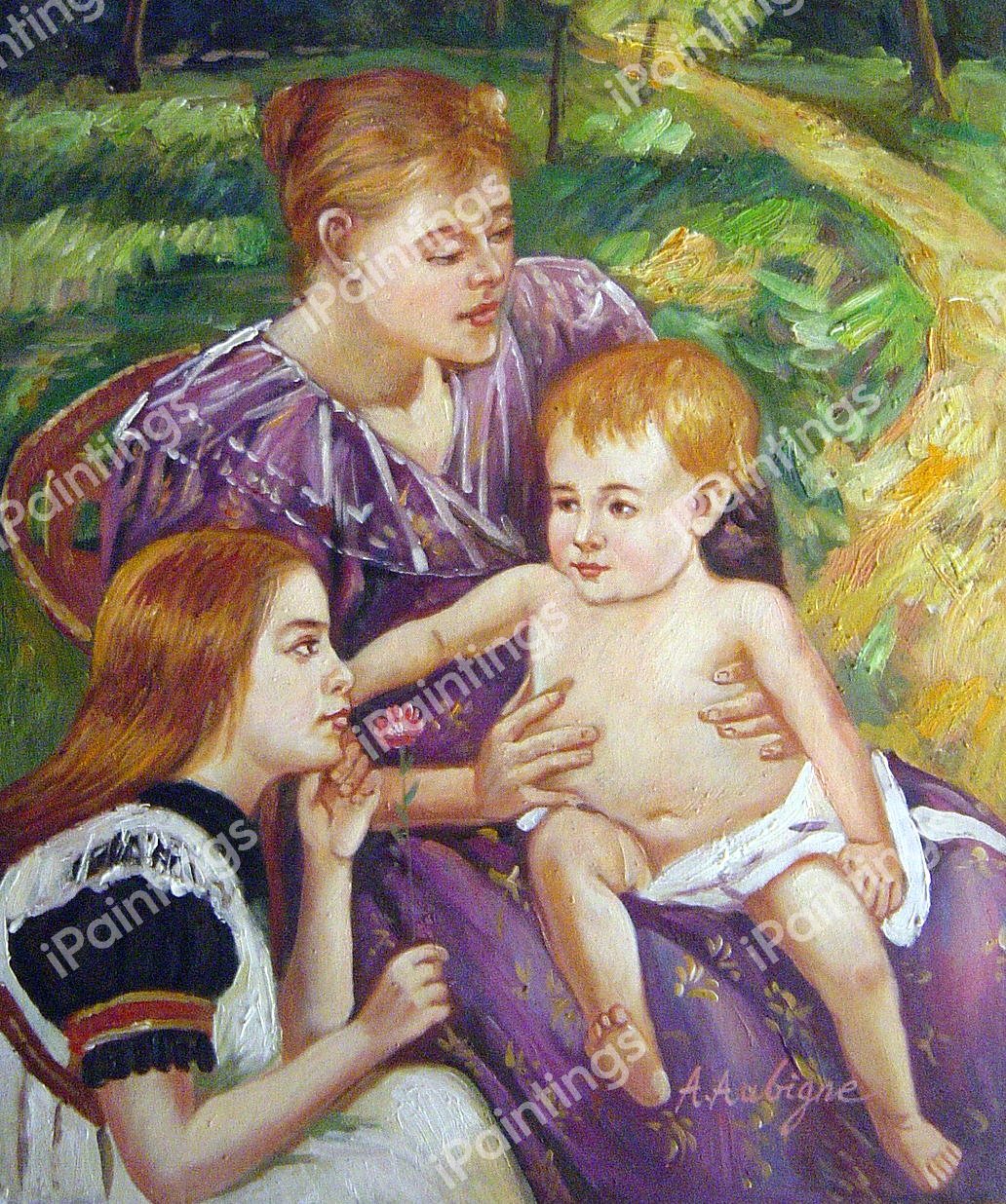 The Family. The painting by Mary Cassatt