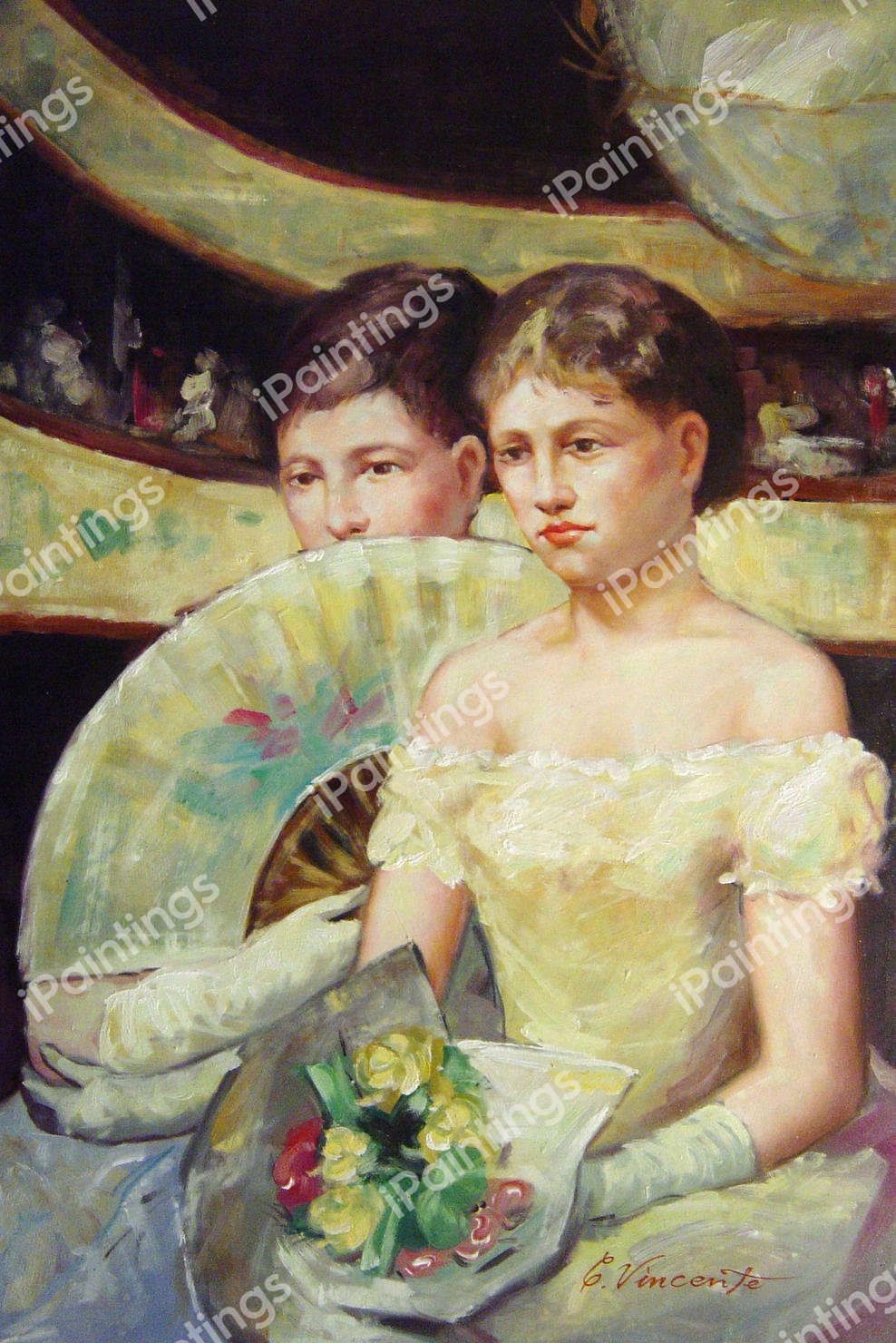 The Loge. The painting by Mary Cassatt