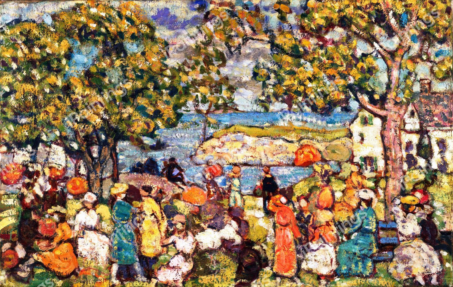 Picnic. The painting by Maurice Prendergast