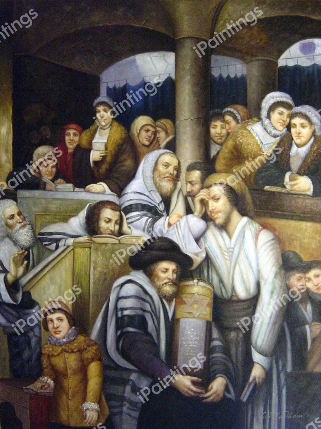 Day Of Atonement. The painting by Maurycy Gottlieb