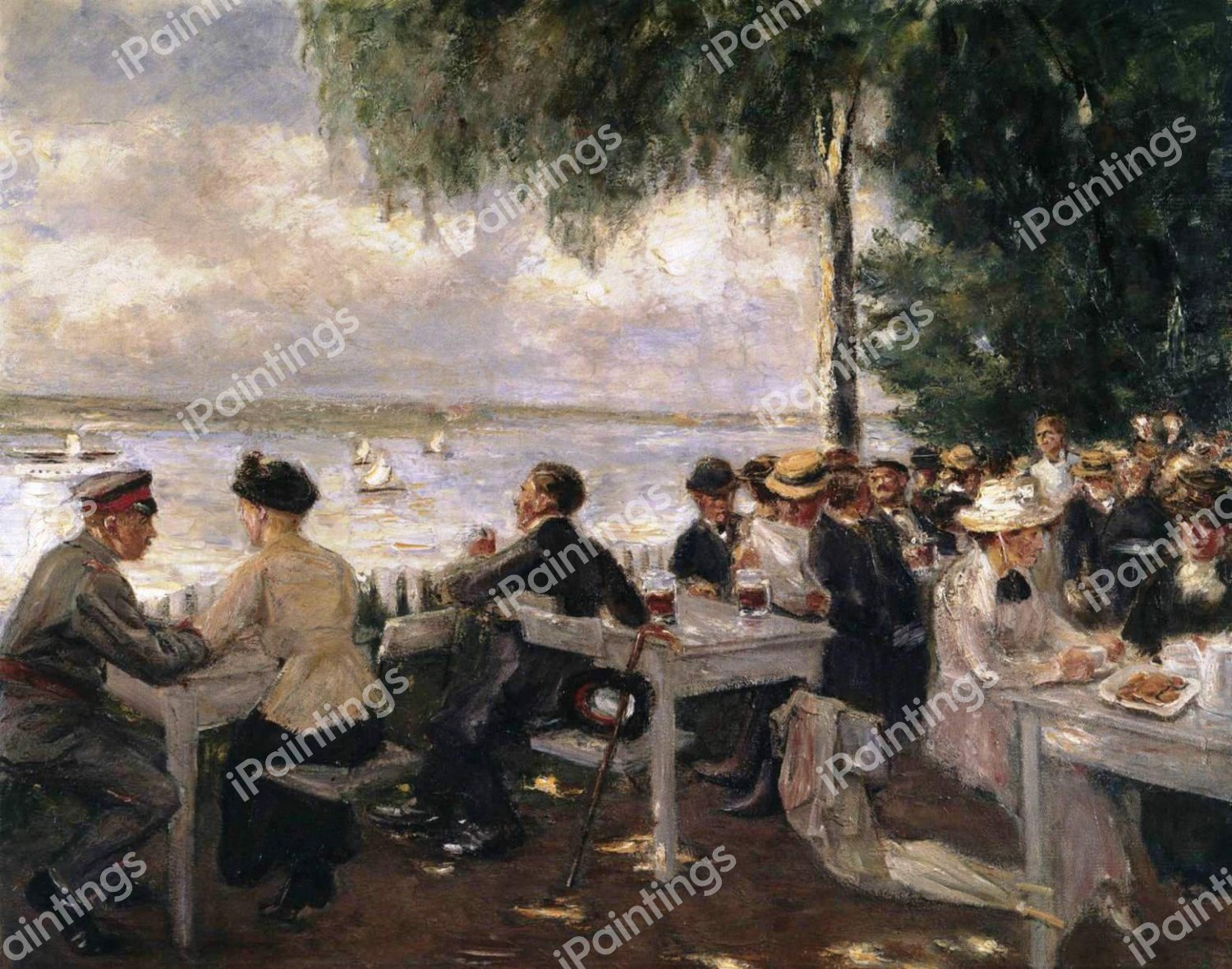 Garden Restaurant on the Havel, 1916. The painting by Max Liebermann