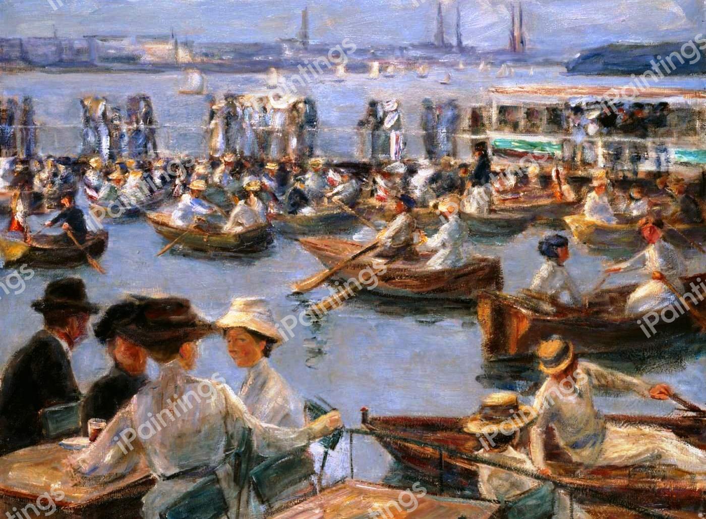 On the Alster in Hamburg, 1910. The painting by Max Liebermann