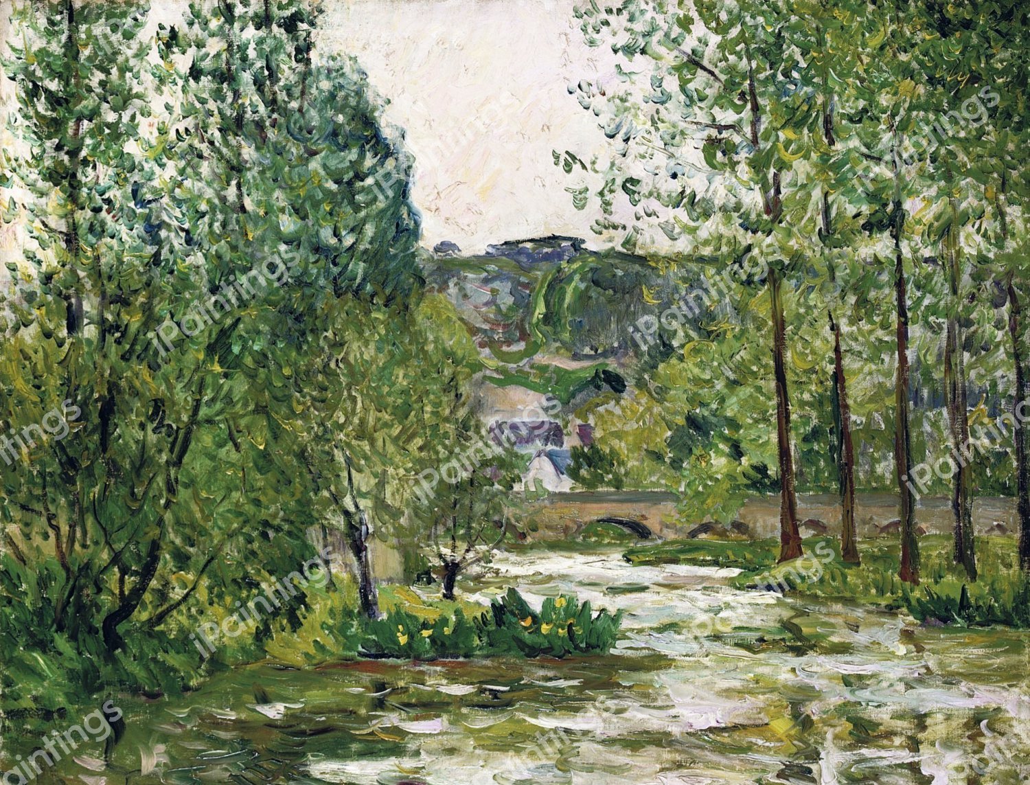 By the Loir at Lavardin Loir-et-Cher. The painting by Maxime Maufra