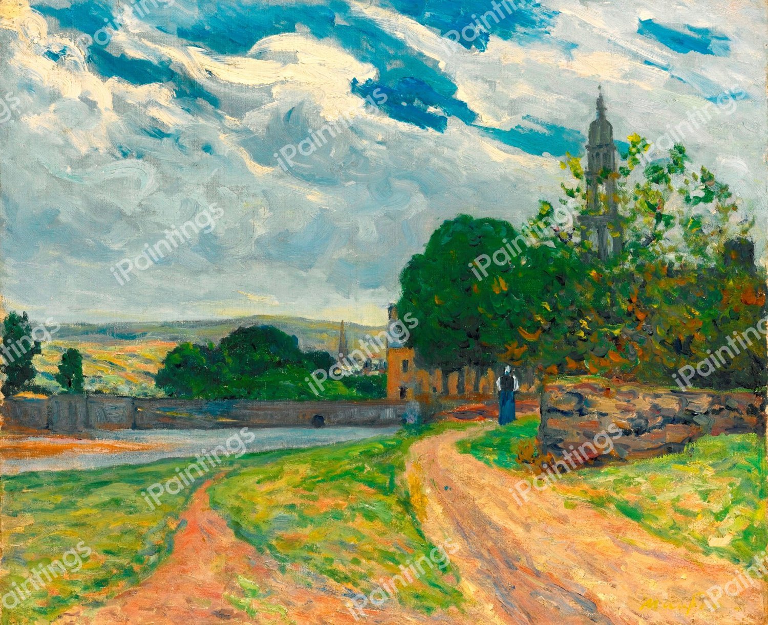 Ciel d'Orage a Faon. The painting by Maxime Maufra