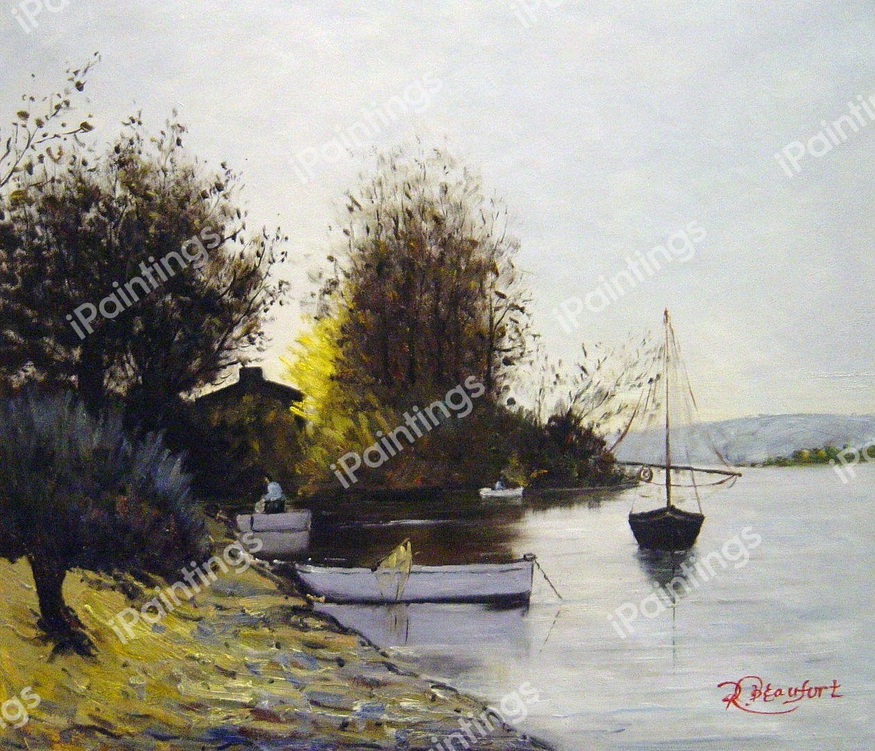 Fishermen On The Banks Of The Loire. The painting by Maxime Maufra