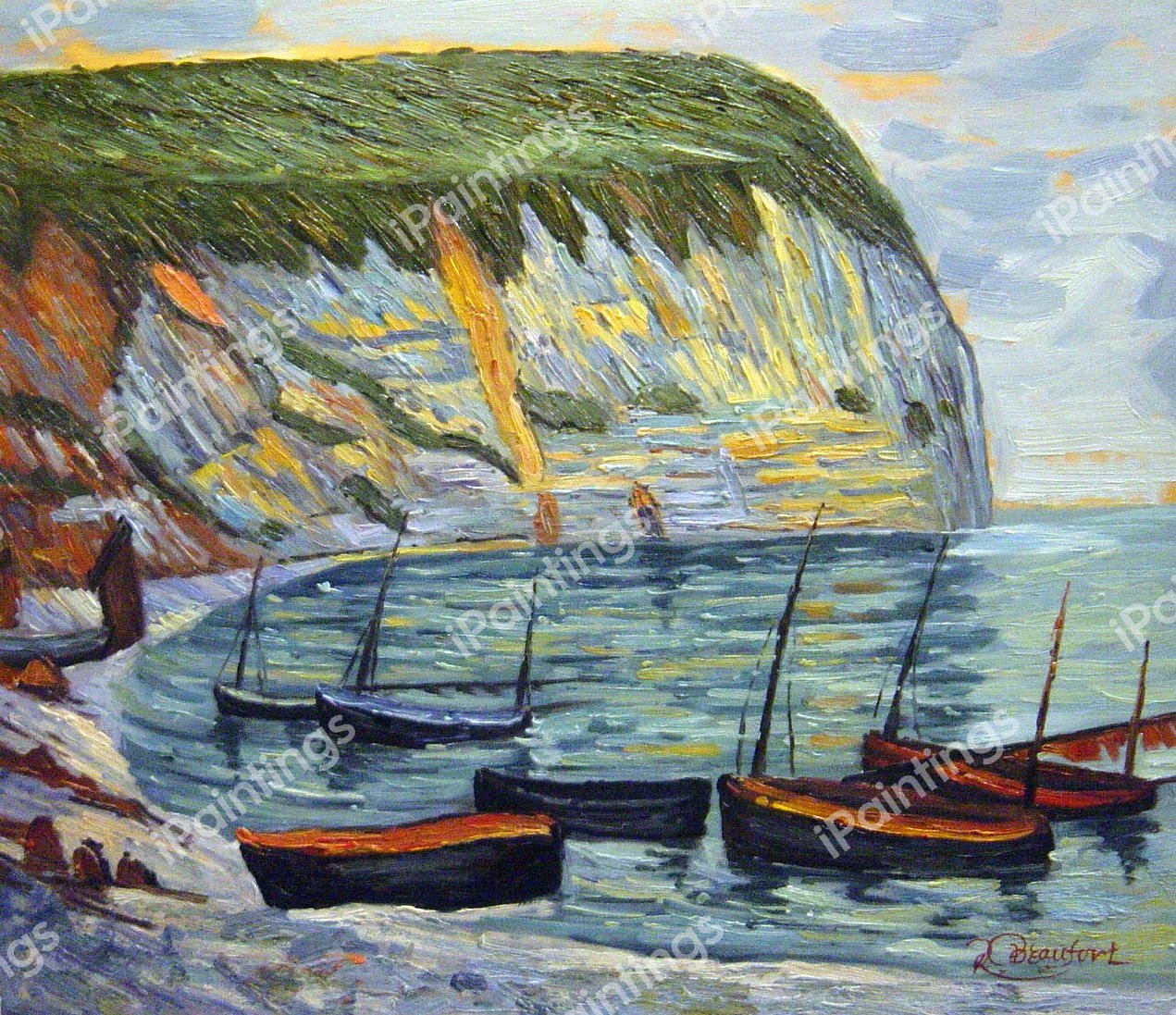 Fishing Boats On The Shore. The painting by Maxime Maufra