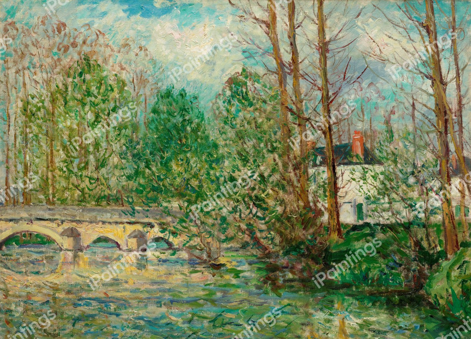 Spring Landscape in Lavardin, Loir-et-Cher. The painting by Maxime Maufra