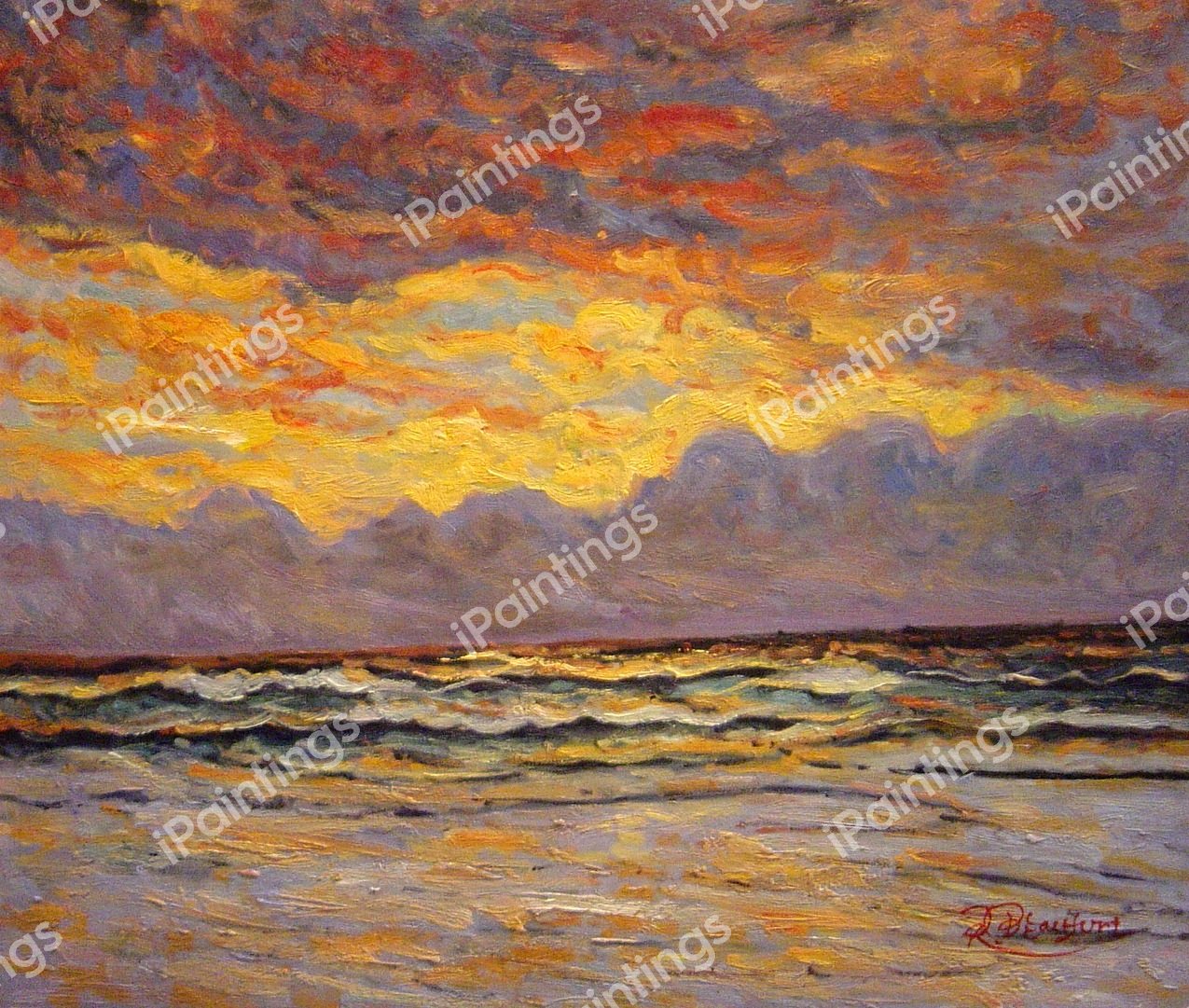 Sunset, Margat. The painting by Maxime Maufra