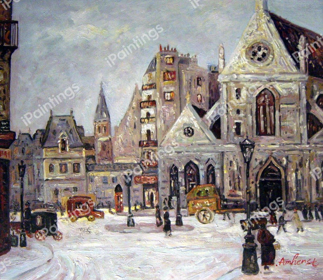 The Church Of Saint Nicolas Of The Fields, Rue Saint Martin. The painting by Maxime Maufra