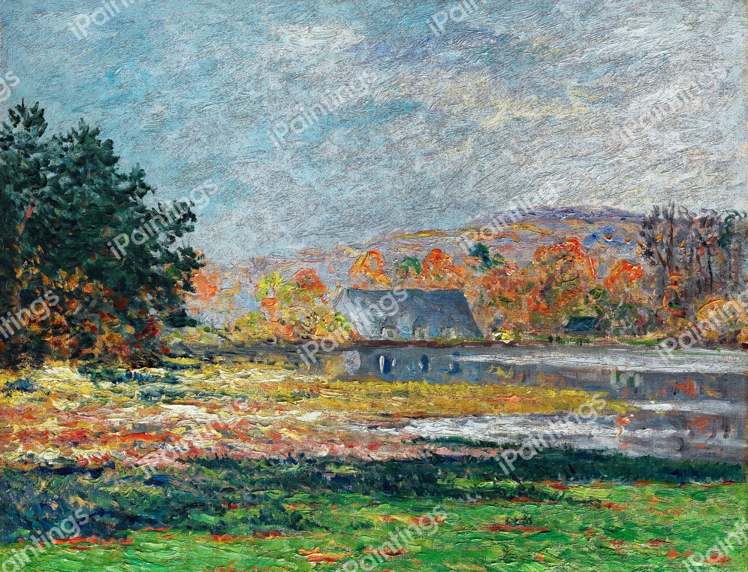 The Foranges-les-Salles Pond, Morbihan. The painting by Maxime Maufra