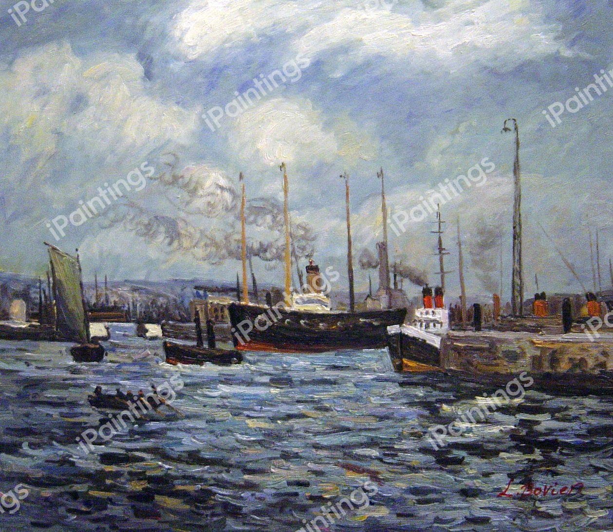 The Port Of Havre. The painting by Maxime Maufra