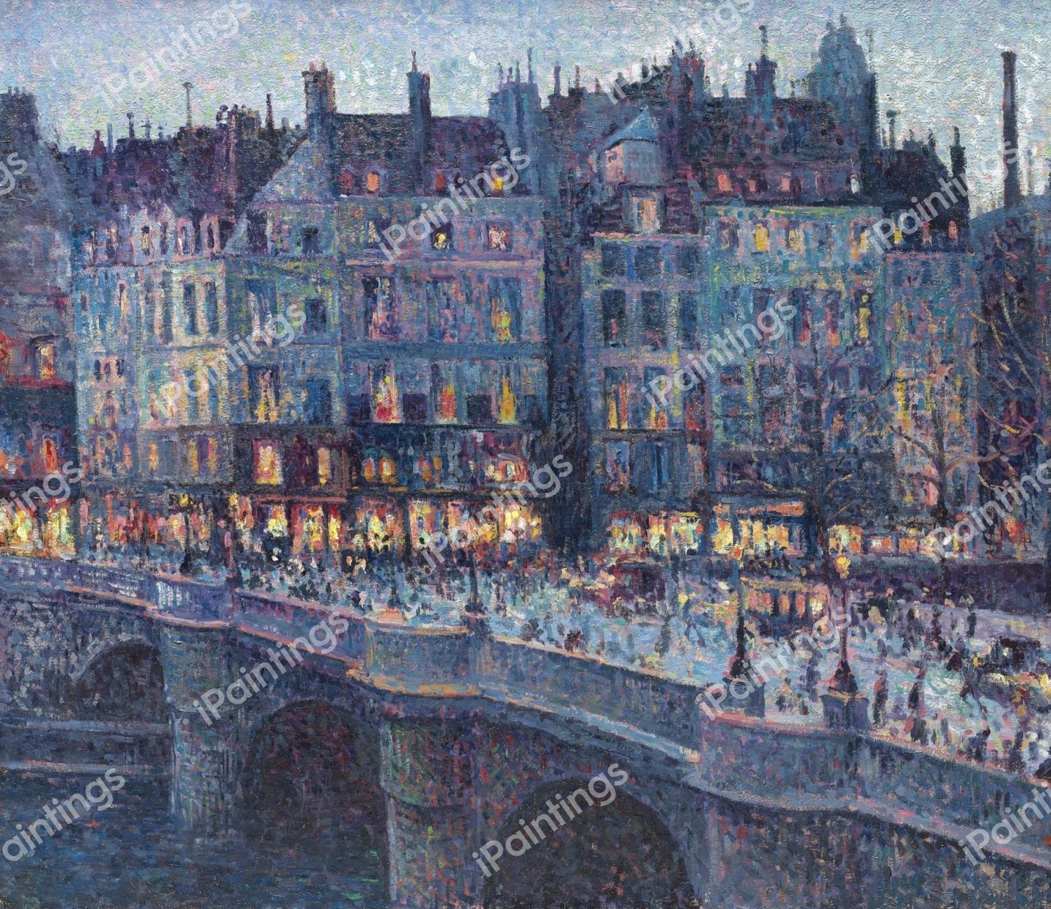 Le Quai Conti, 1894. The painting by Maximilien Luce