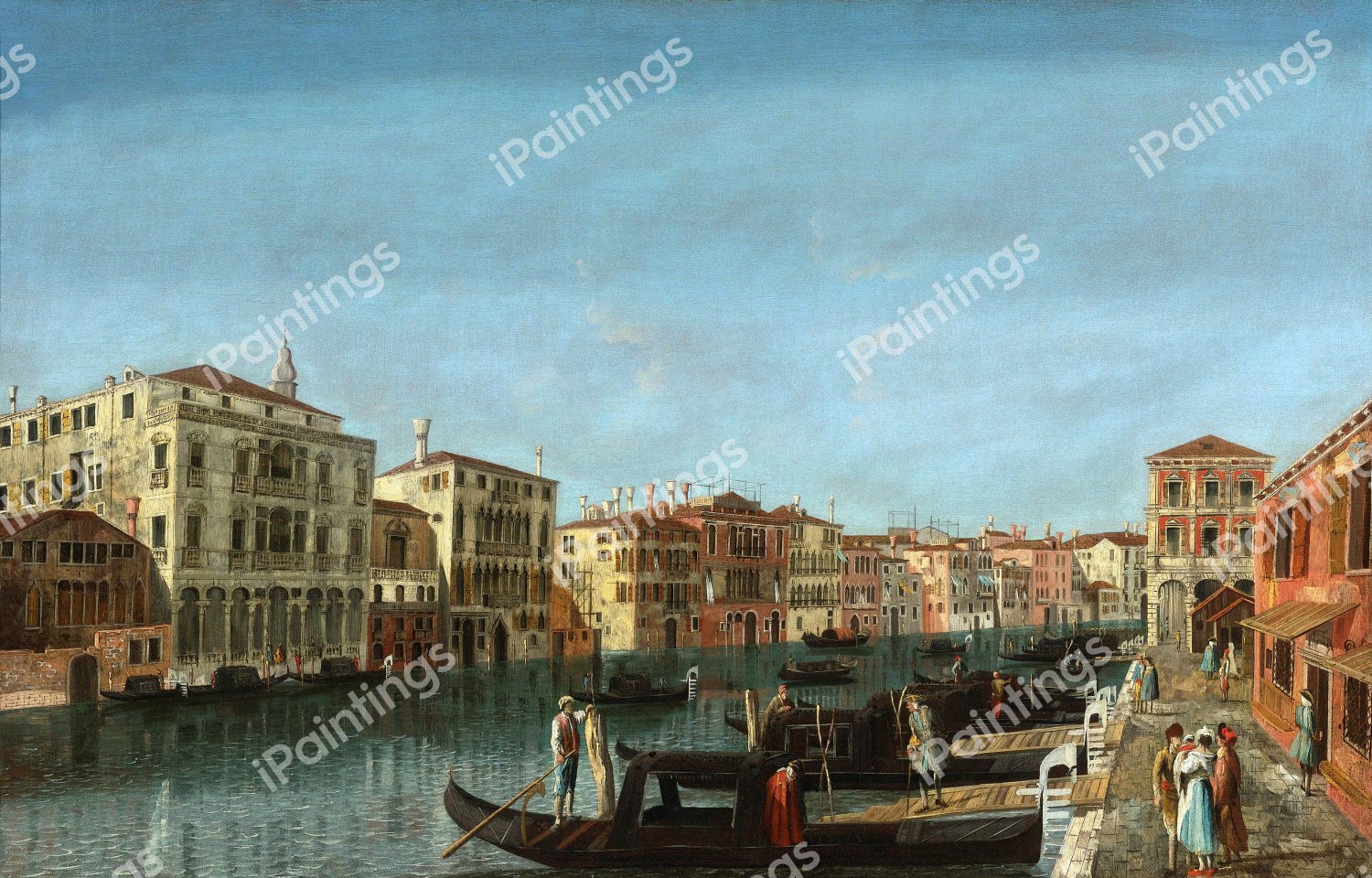 View of the Grand Canal, Venice, at the Level of the Pescheria and Palazzo Michiel alle Colonne. The painting by Michele Marieschi