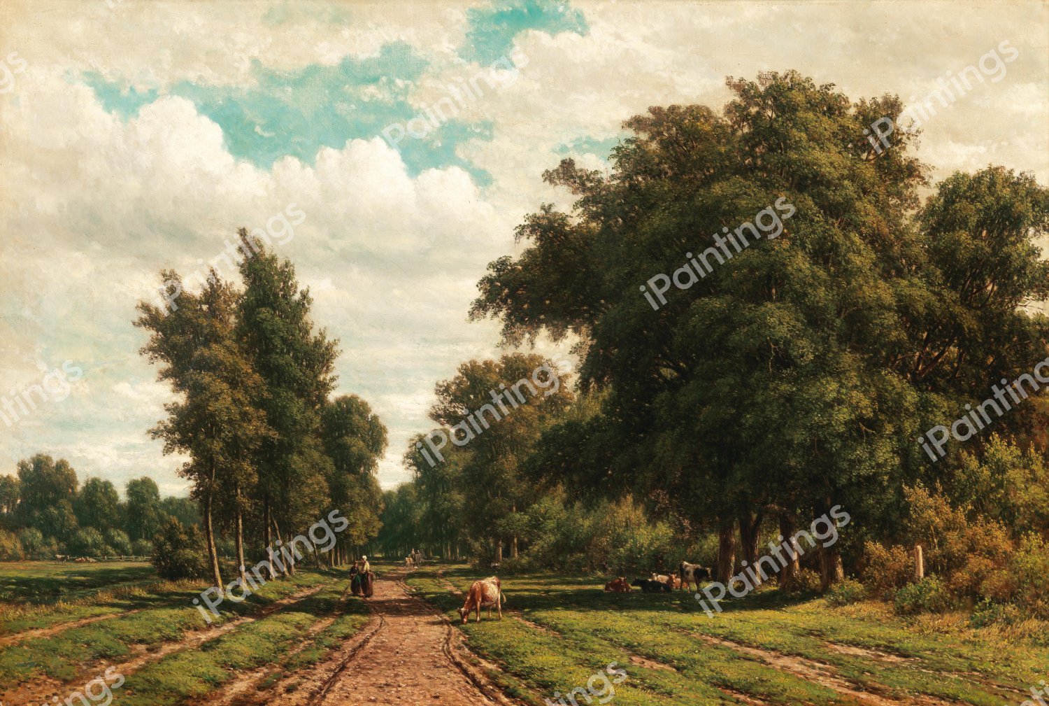 Summer Landscape. The painting by Mikhail Clodt