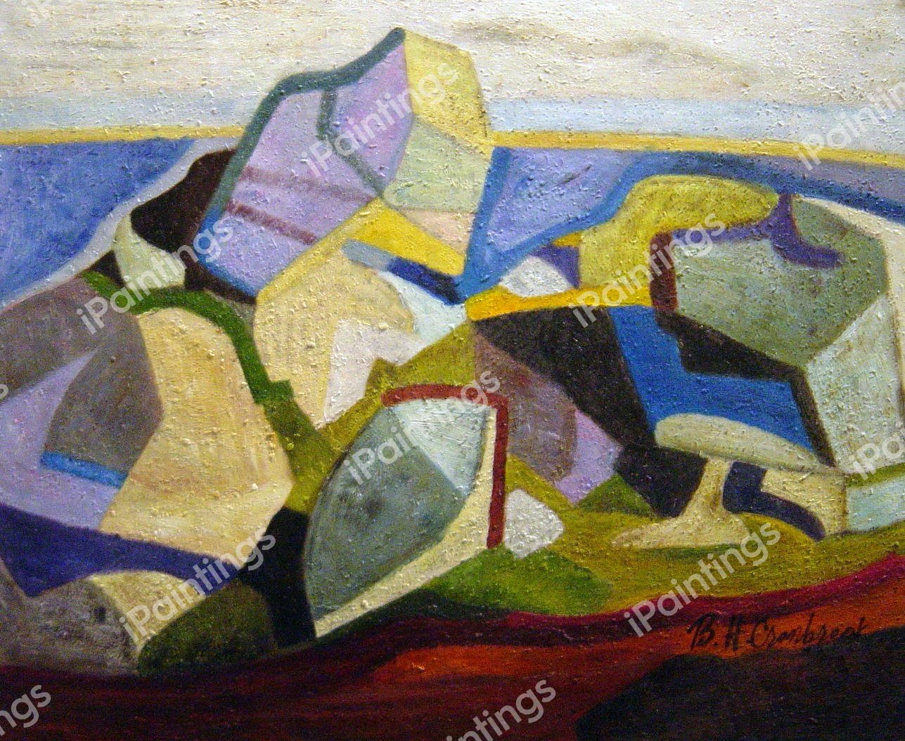 Abstraction. The painting by Morton Livingston Schamberg