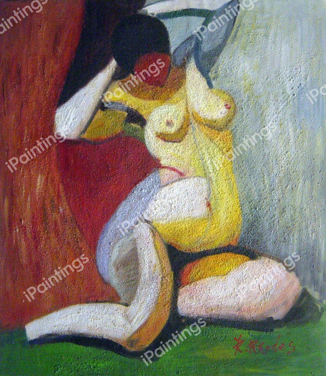 Nude. The painting by Morton Livingston Schamberg