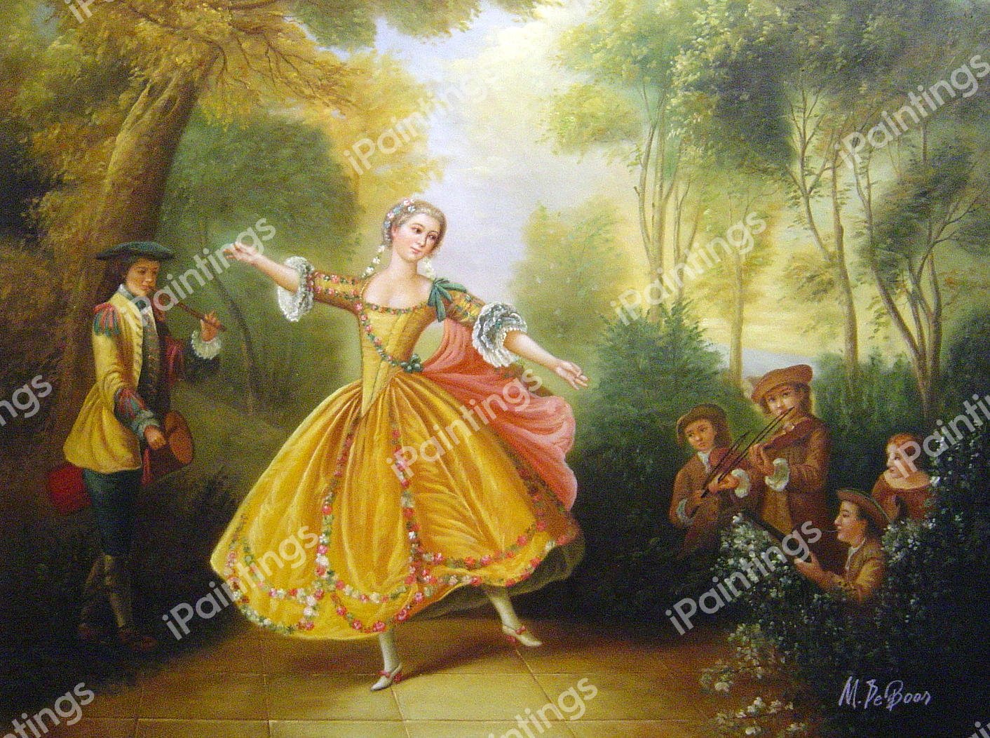 Dancer Camargo. The painting by Nicolas Lancret