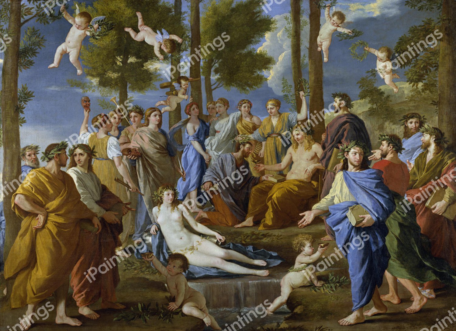 Parnassus. The painting by Nicolas Poussin