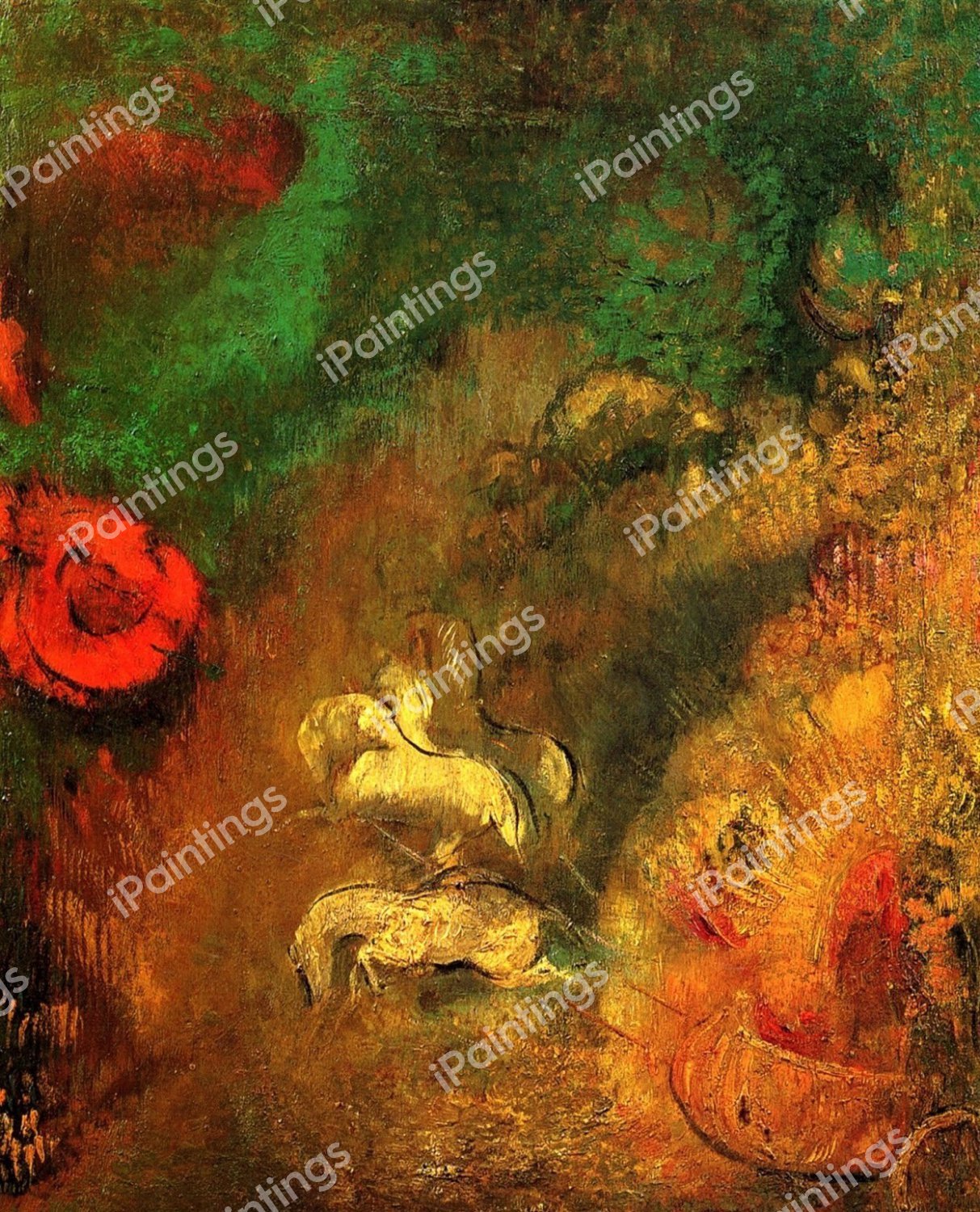 Apollo in the Suncarriage. The painting by Odilon Redon