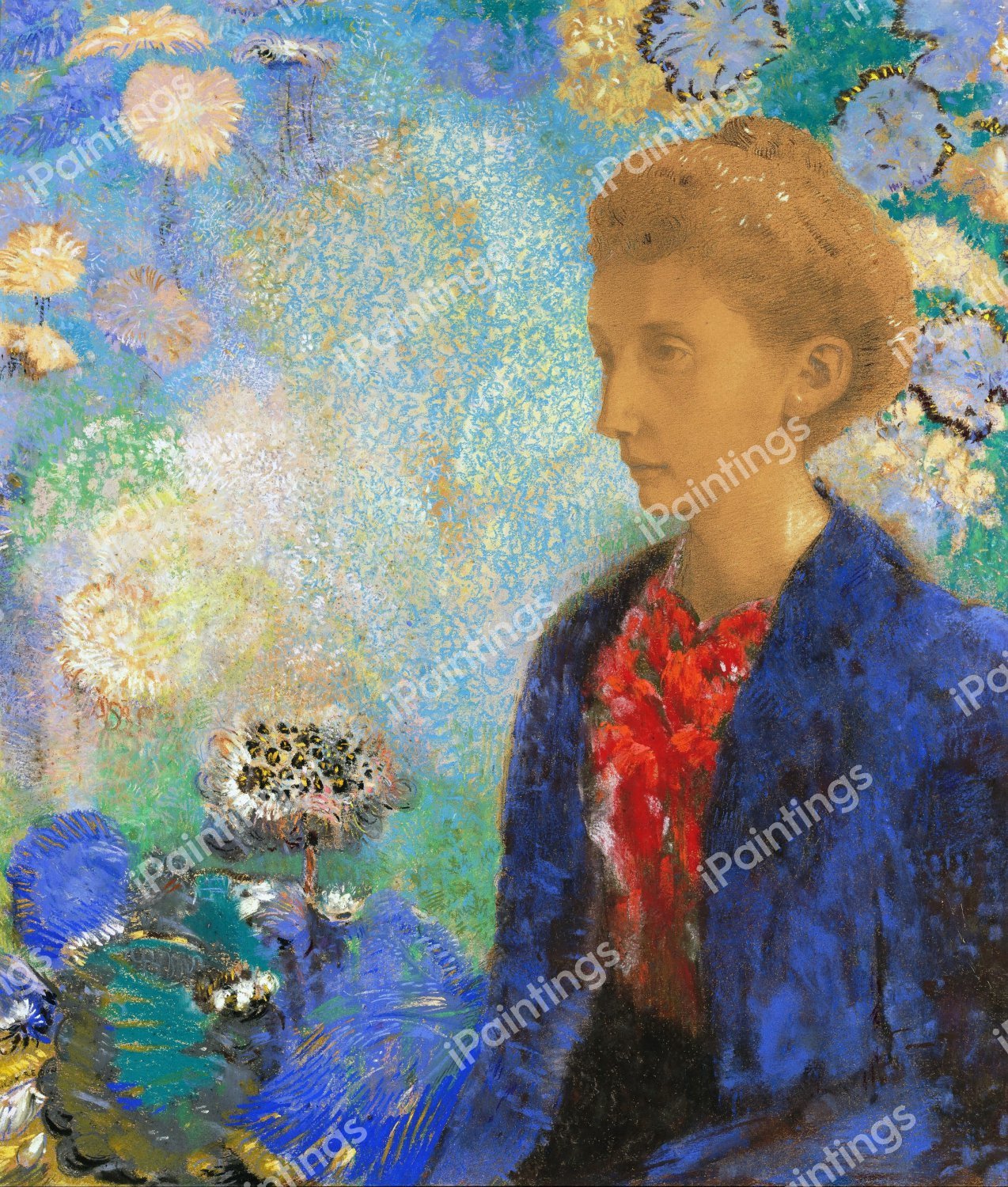 Baronne de Domecy. The painting by Odilon Redon