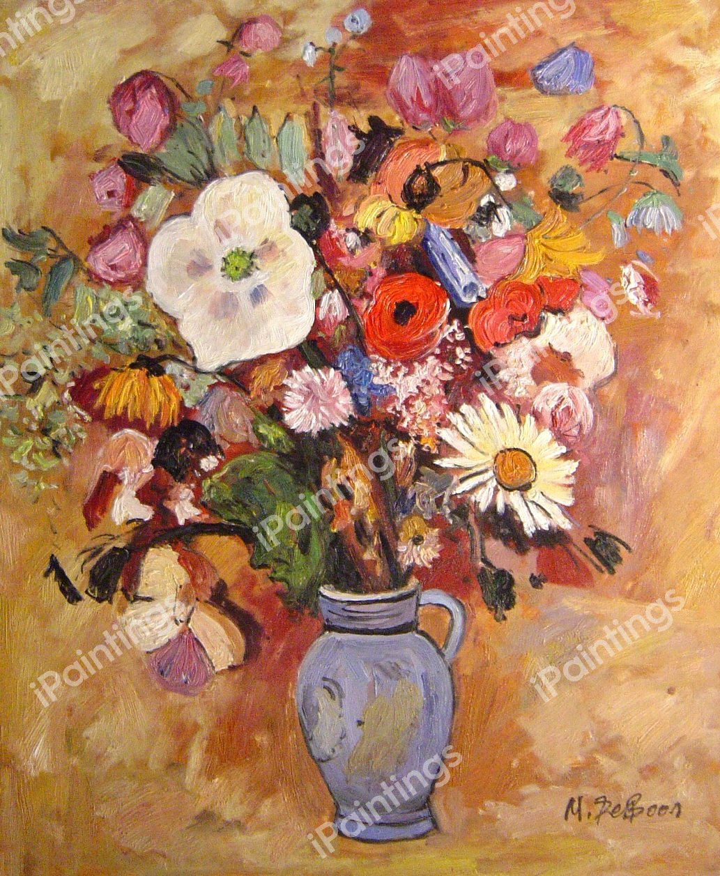 Bouquet Of Flowers. The painting by Odilon Redon