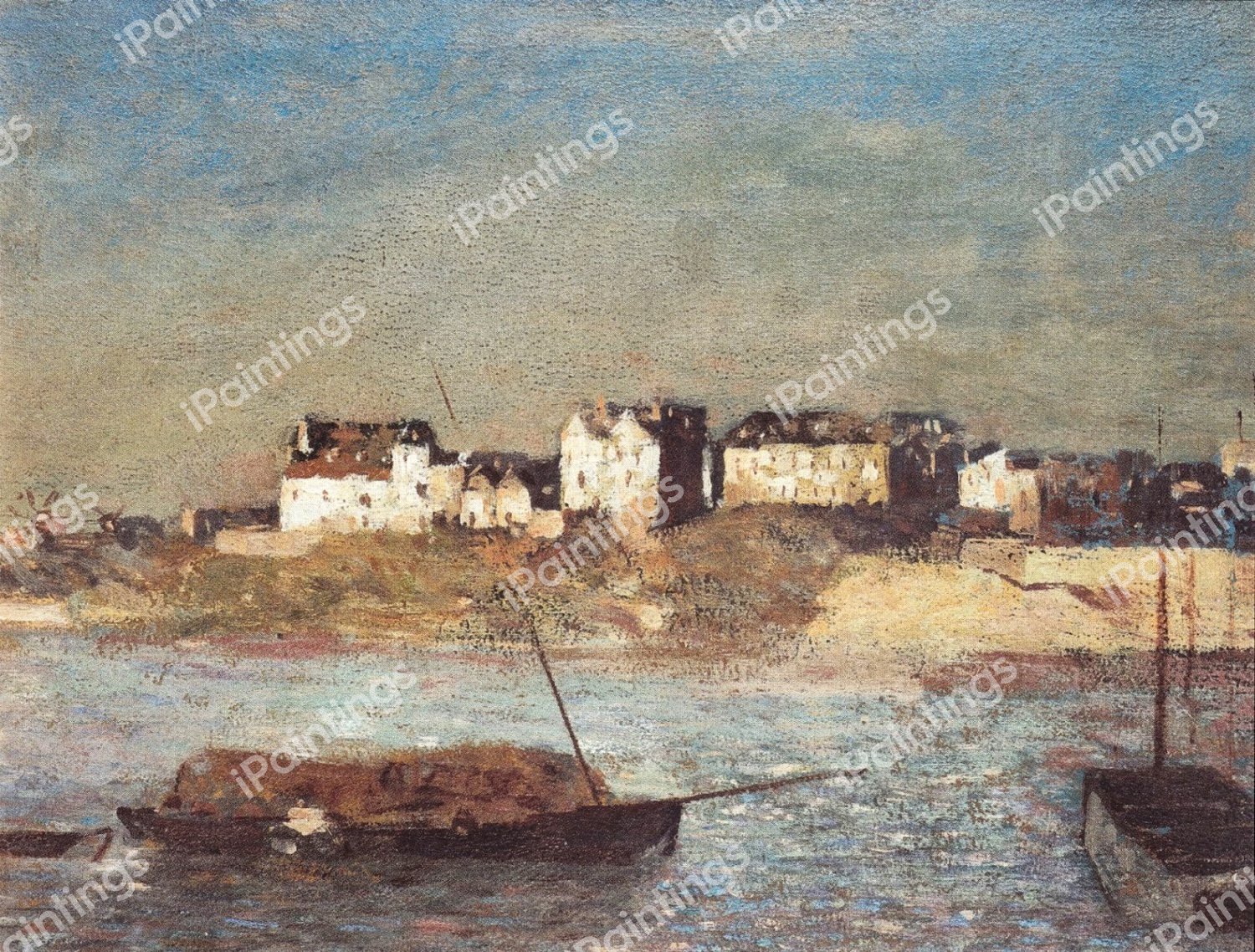 Breton Harbour. The painting by Odilon Redon