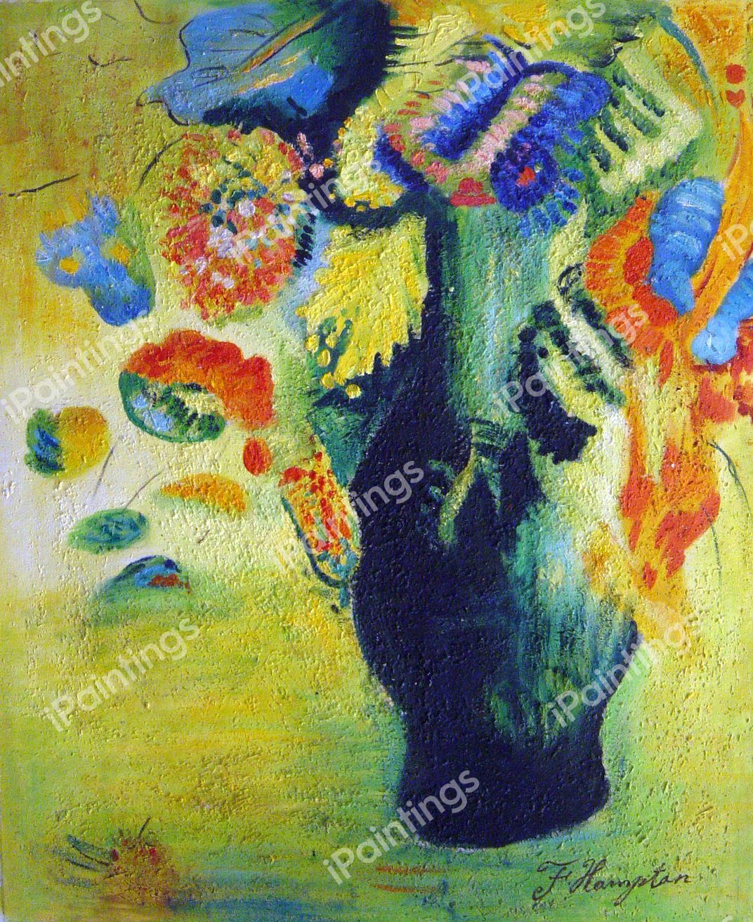 Flowers. The painting by Odilon Redon