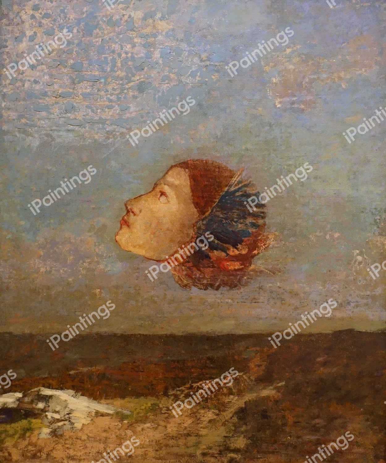 Hommage a Goya. The painting by Odilon Redon