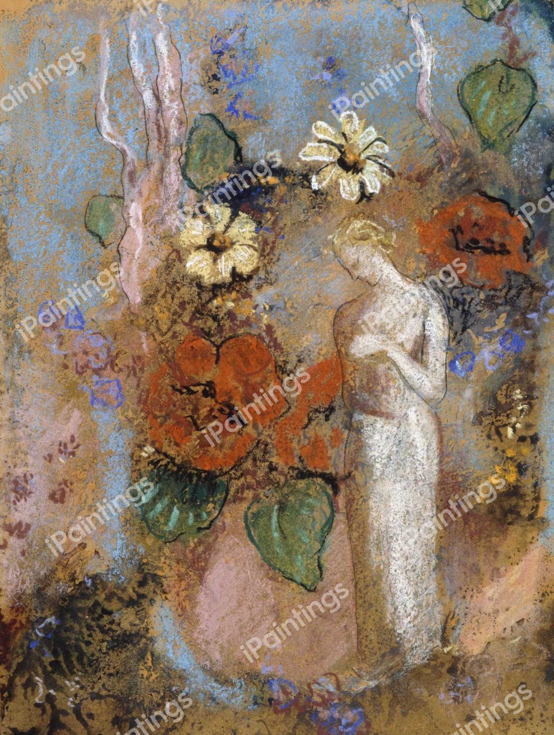 Pandora II. The painting by Odilon Redon