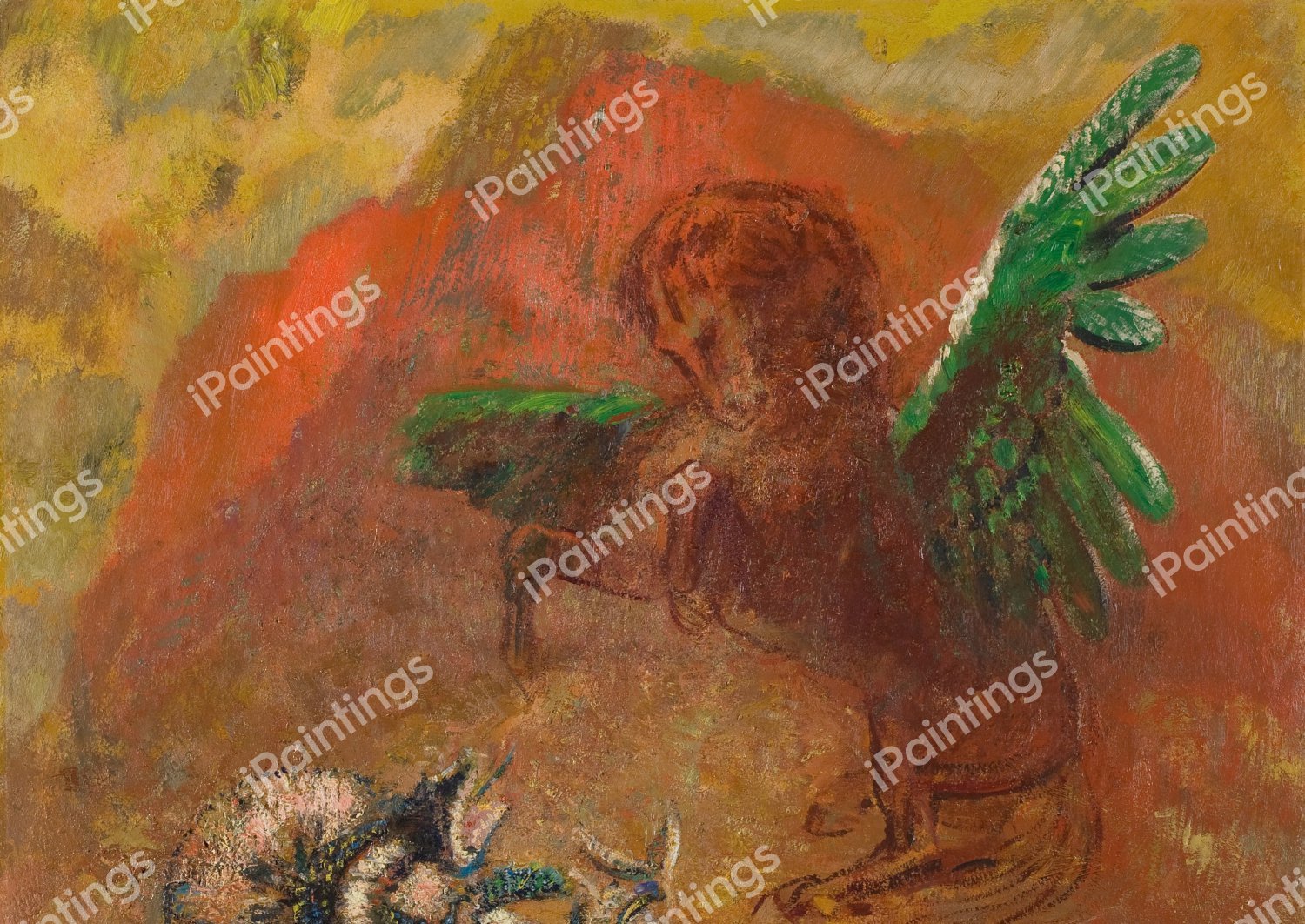 Pegasus and the Hydra. The painting by Odilon Redon