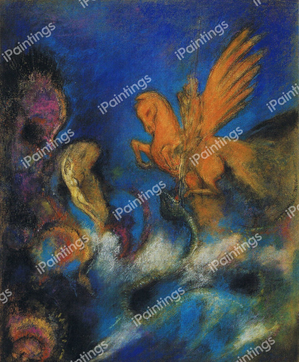 Perseus and Andromeda. The painting by Odilon Redon