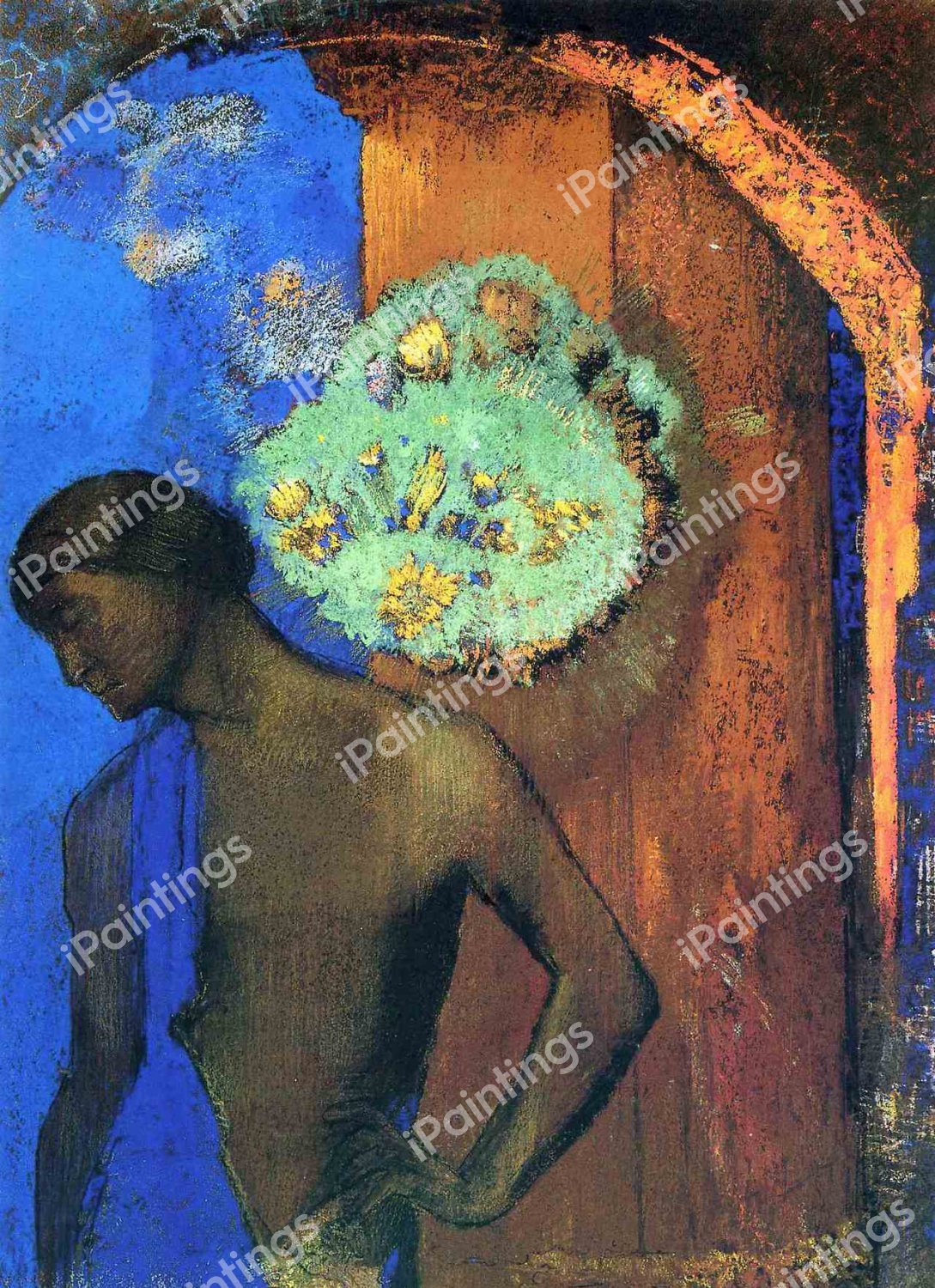 Saint John (The Blue Tunic). The painting by Odilon Redon