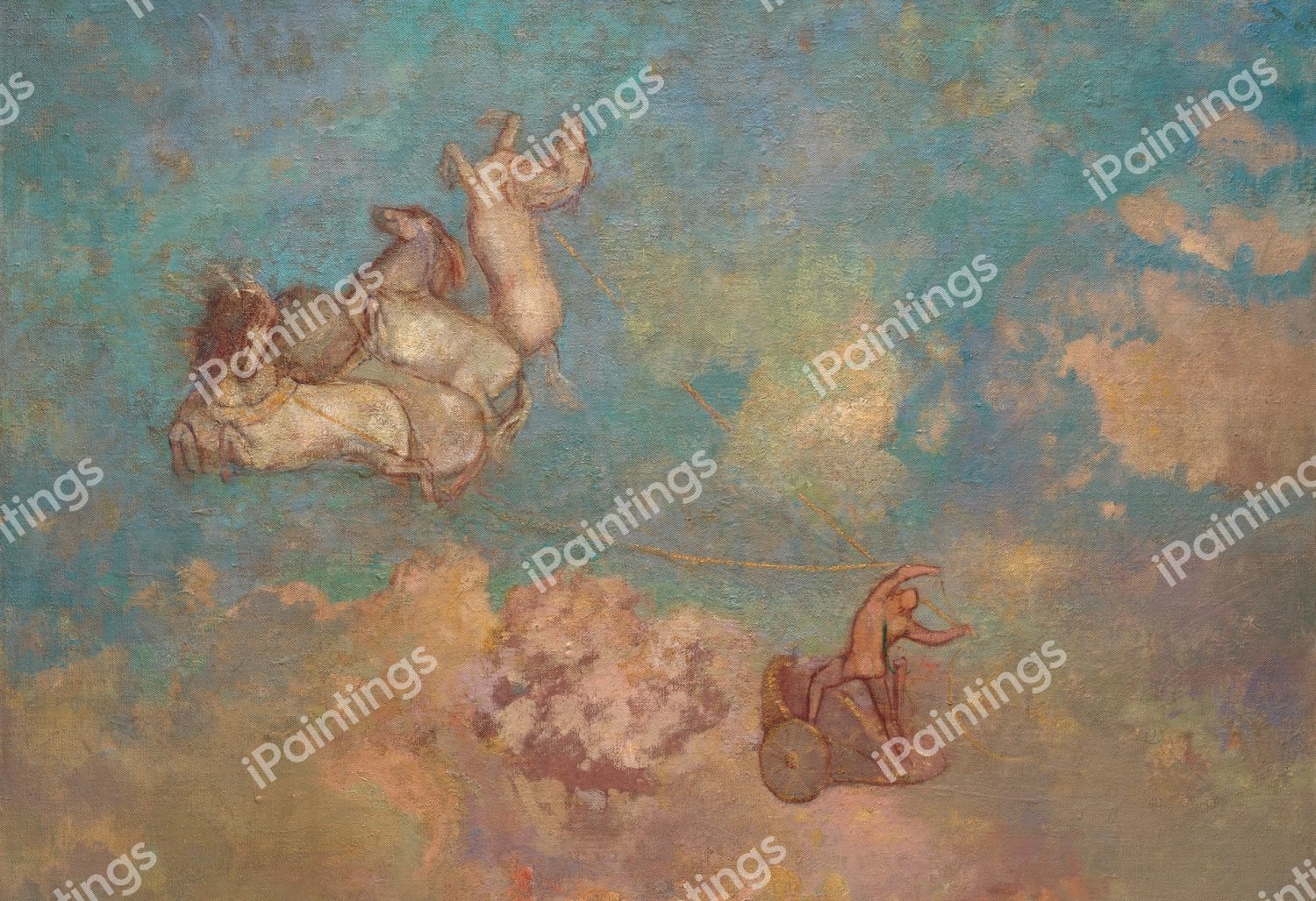 The Chariot of Apollo. The painting by Odilon Redon