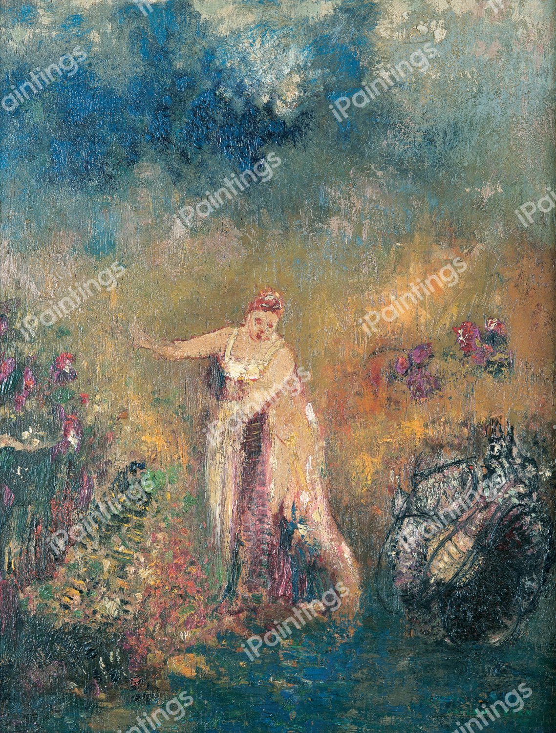 The Venus Bath. The painting by Odilon Redon