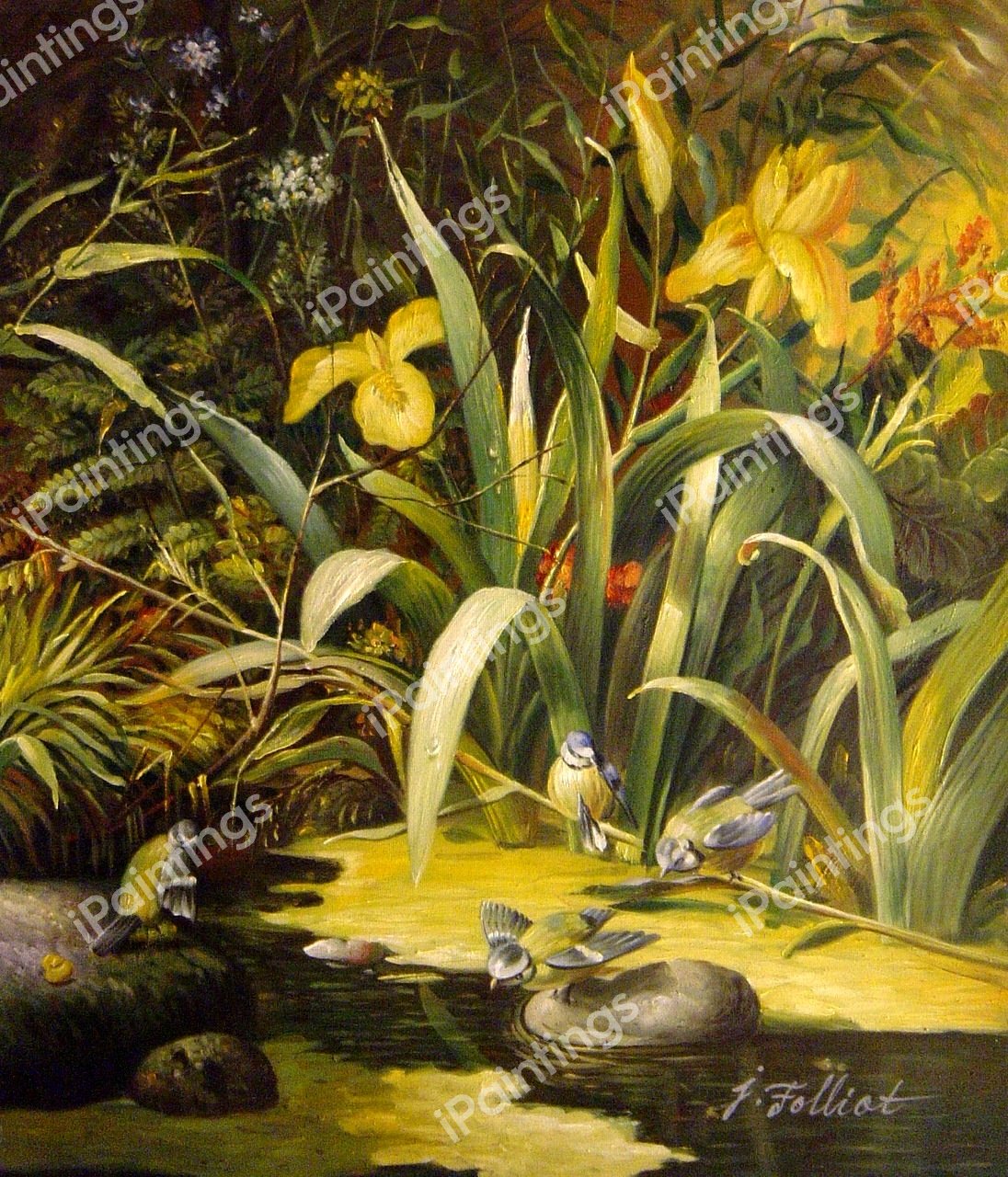 Woodland Pool. The painting by Olaf Hermansen