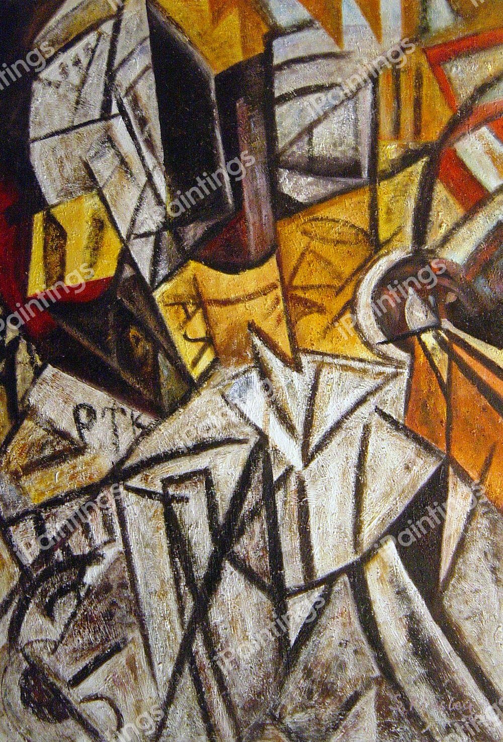 Man In The Streets. The painting by Olga Rozanova