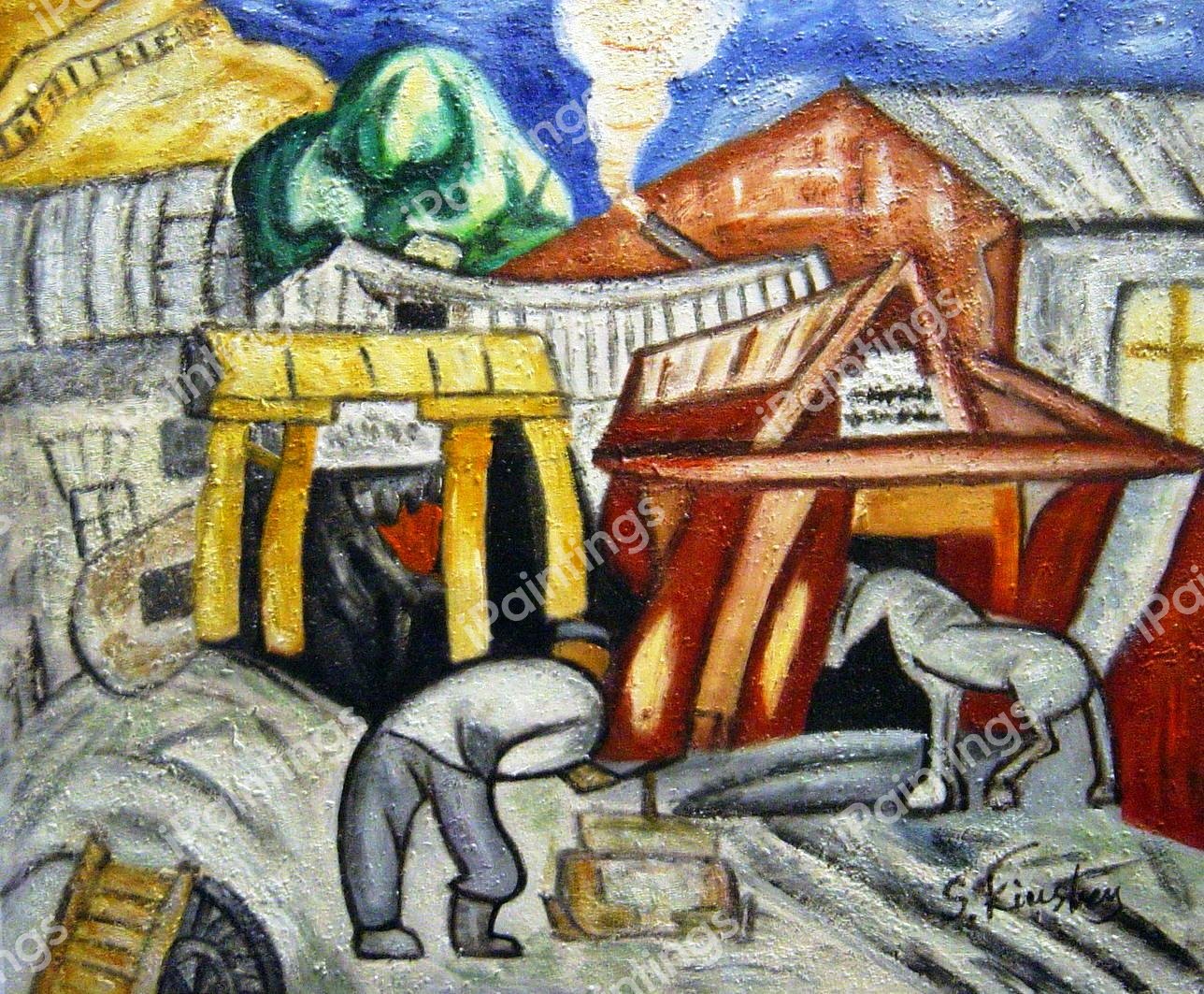 Smithy. The painting by Olga Rozanova