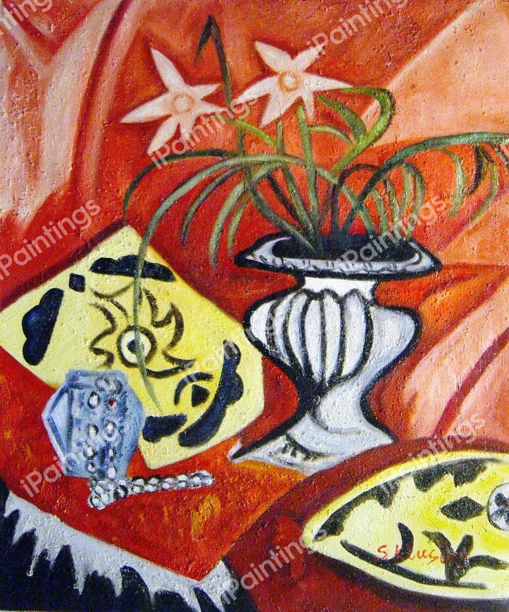 Still Life With A Vase. The painting by Olga Rozanova