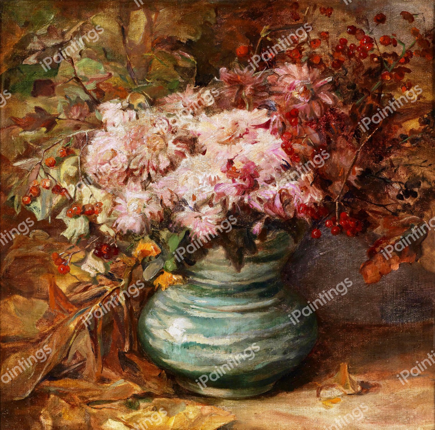Bouquet of Flowers. The painting by Olga Wisinger-Florian