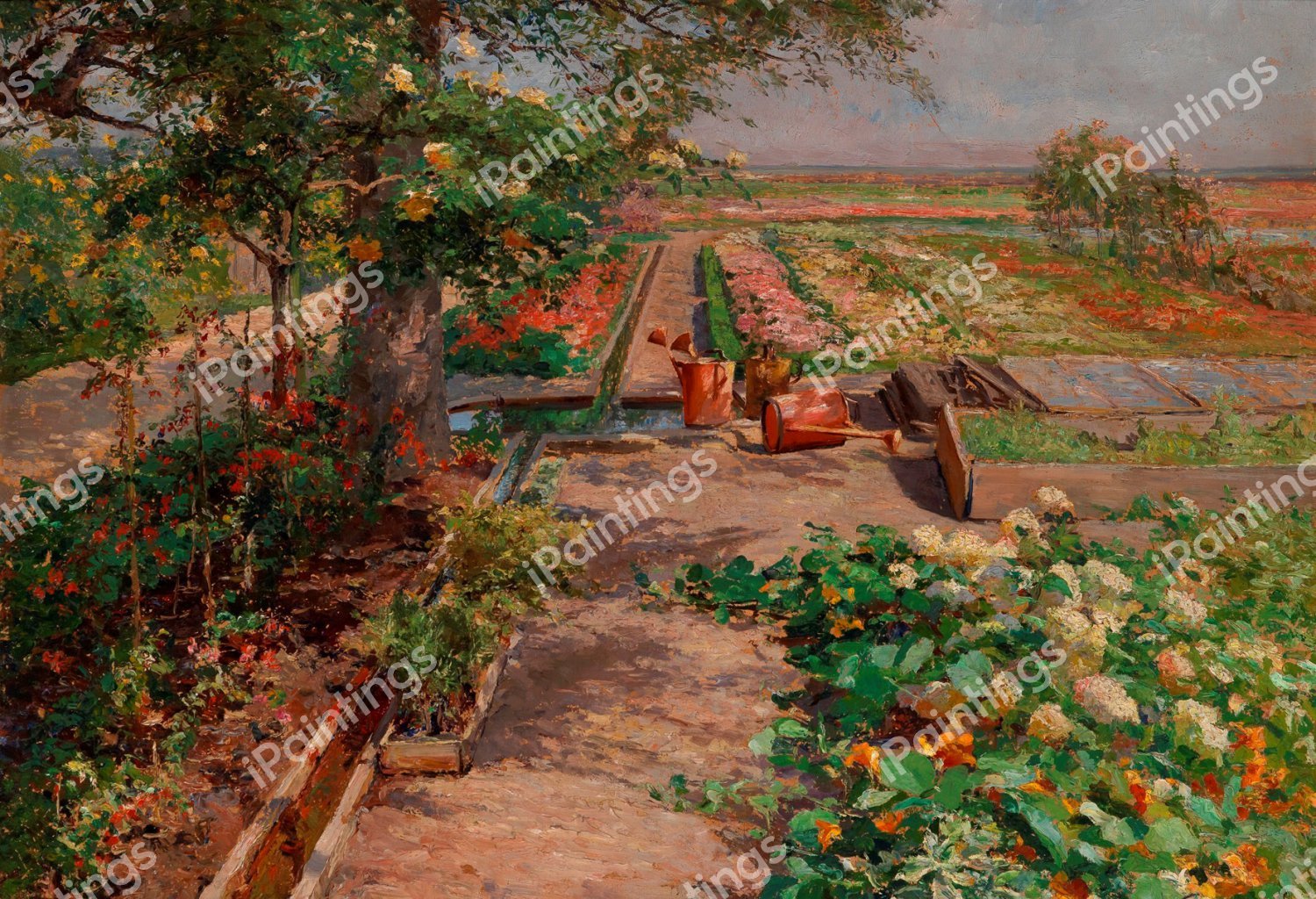 In the Garden, 1910. The painting by Olga Wisinger-Florian