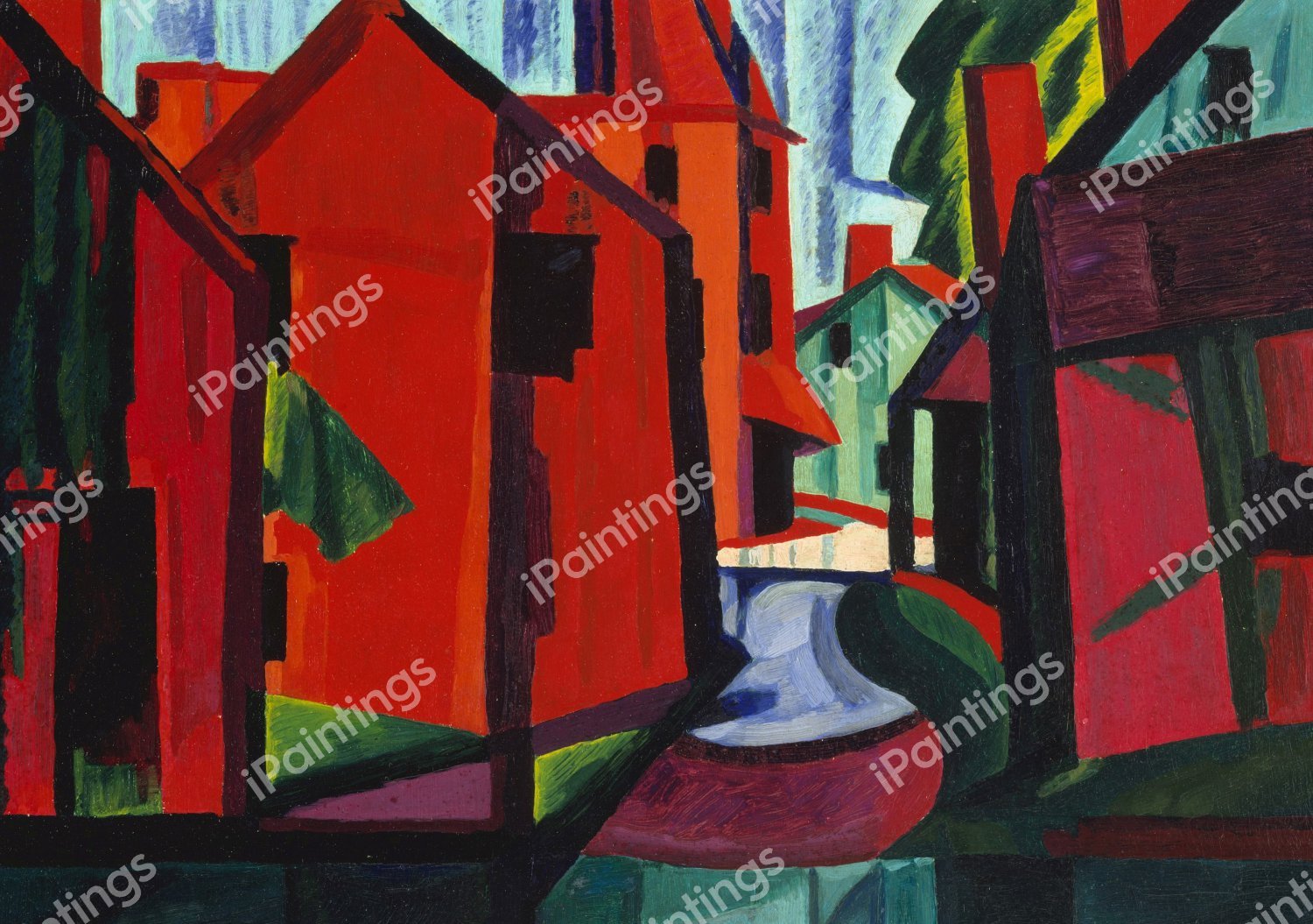 Little Falls, New Jersey. The painting by Oscar Bluemner
