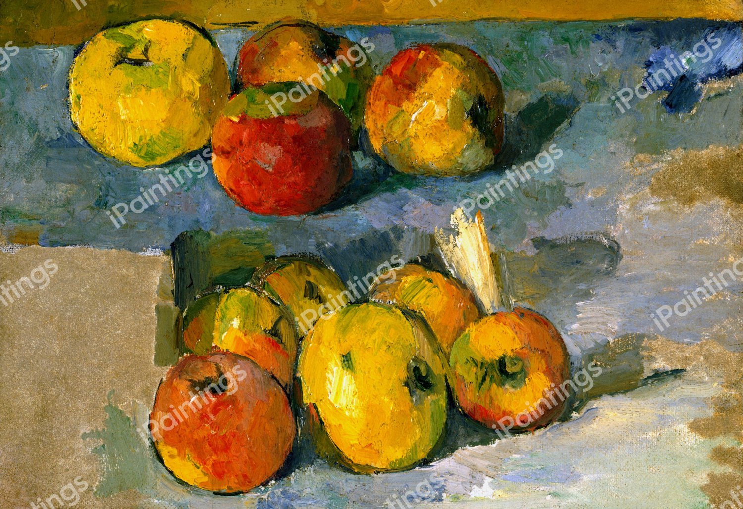 Apples. The painting by Paul Cezanne