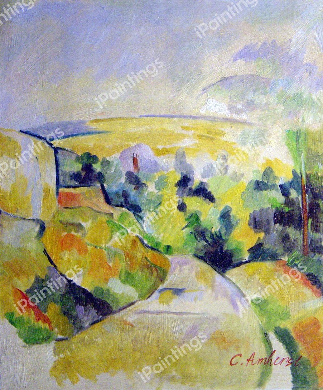 Bend In The Road. The painting by Paul Cezanne