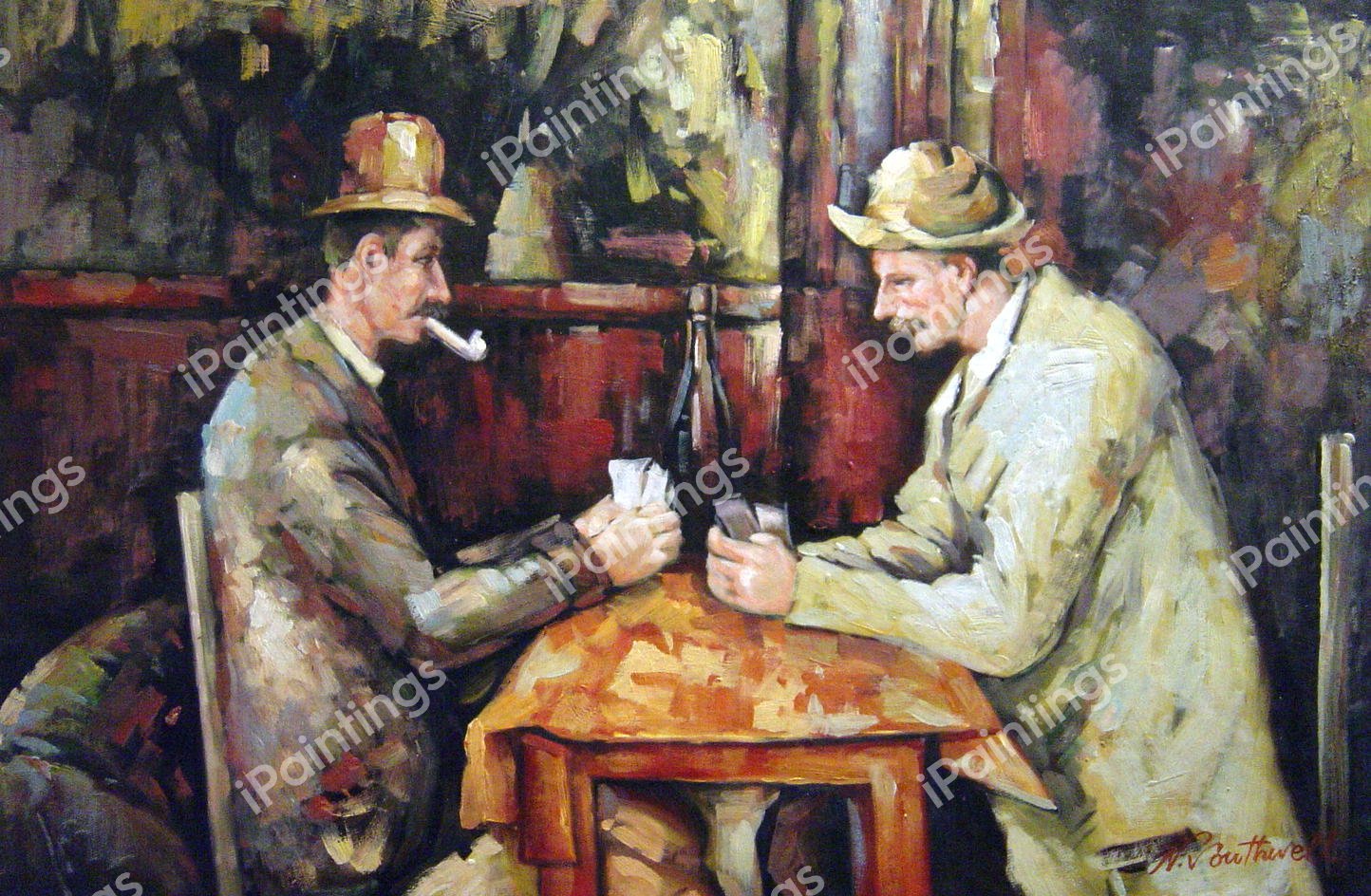 Cardplayers. The painting by Paul Cezanne