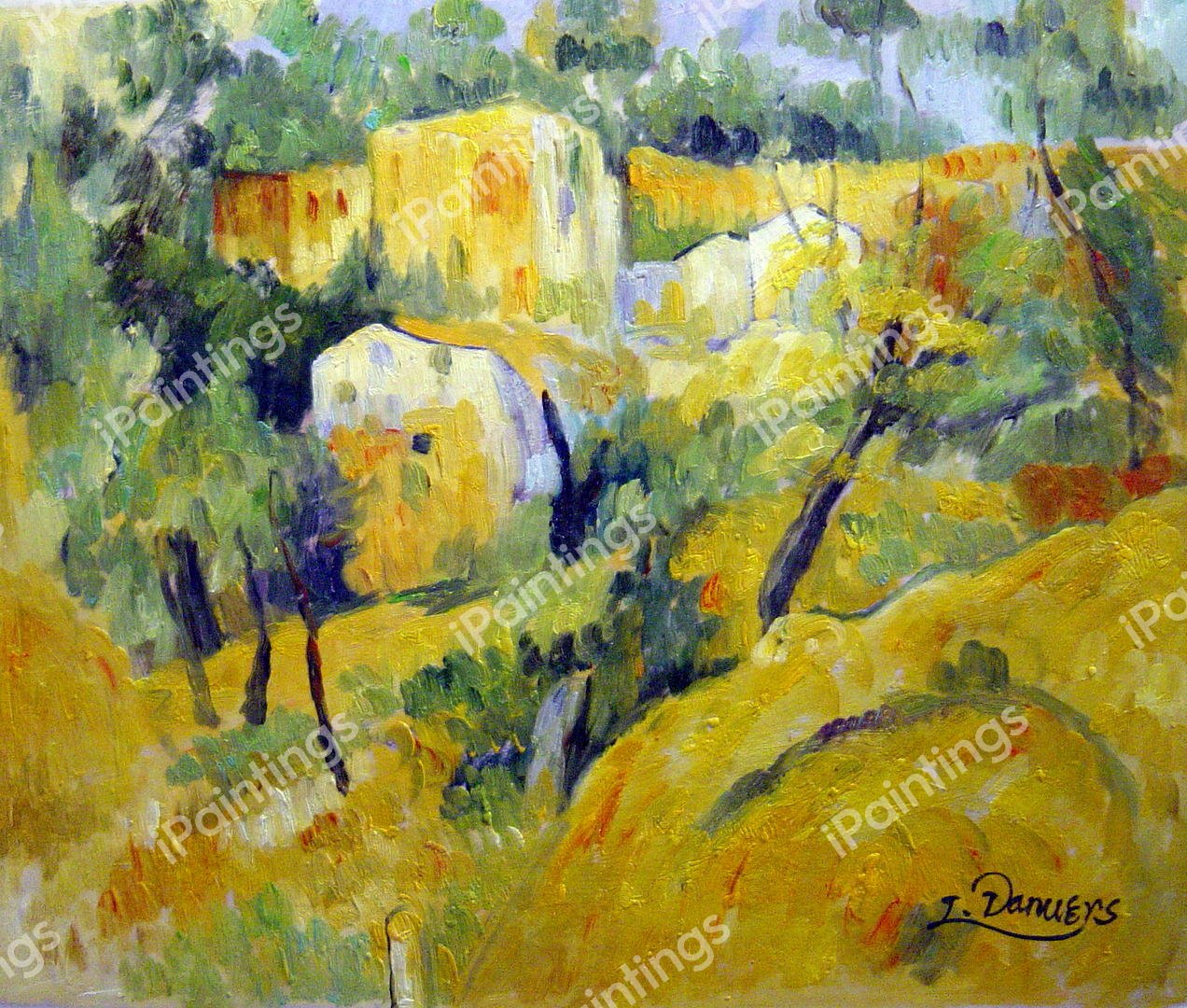 Corner Of The Quarry. The painting by Paul Cezanne