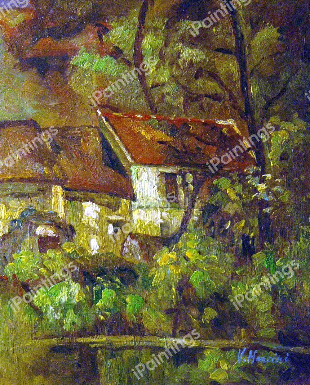House Of Pere Lacroix. The painting by Paul Cezanne